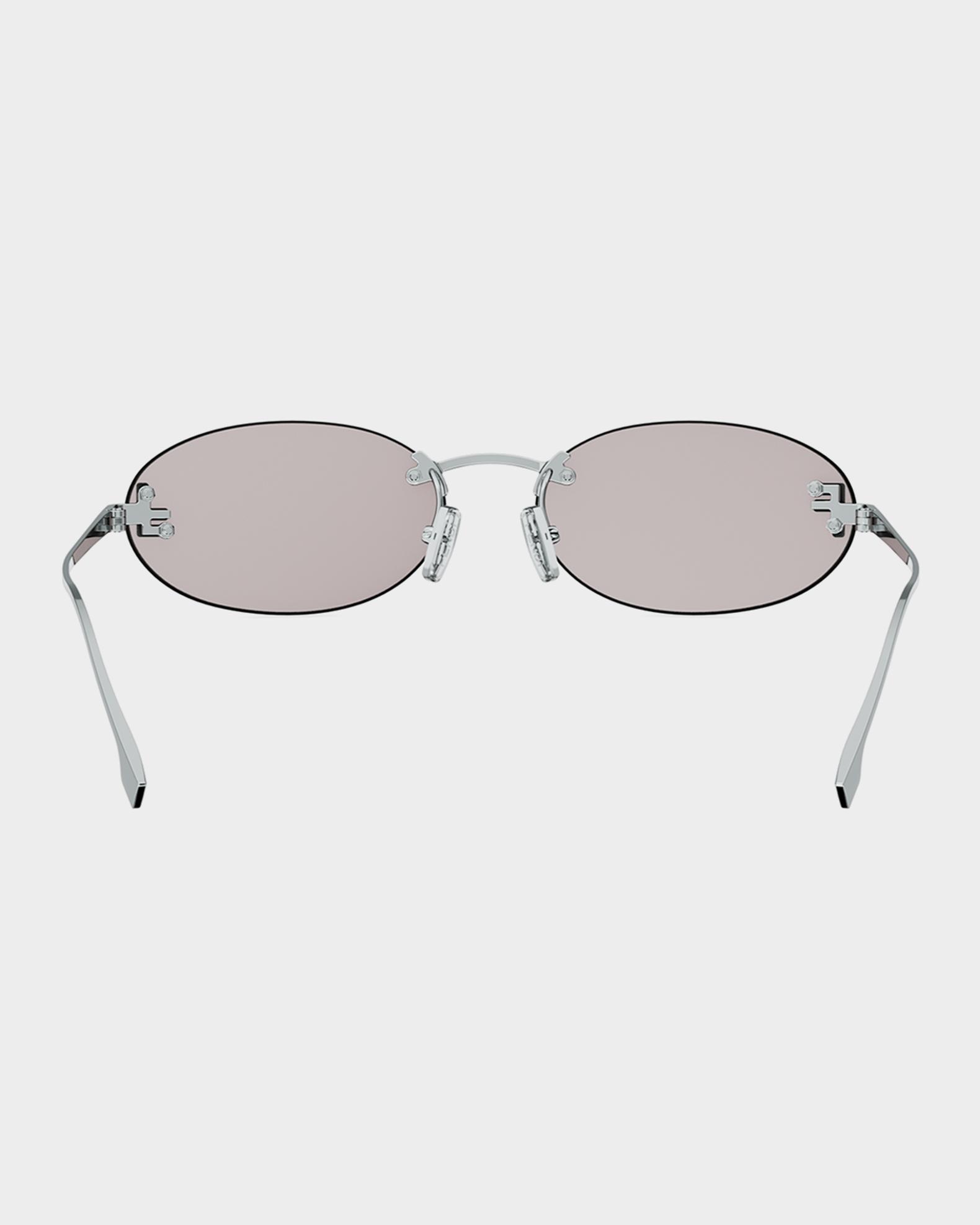 Fendi Fendi First Crystal 54mm Oval Sunglasses | Neiman Marcus display picture 1