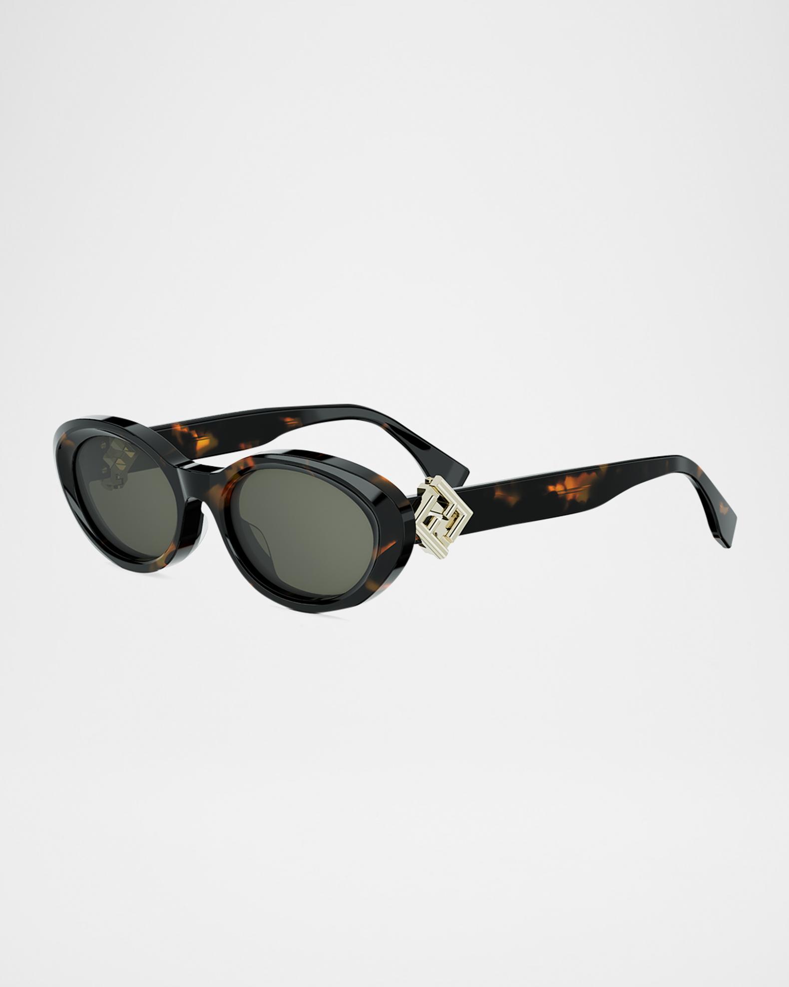 FENDI 0172/S 53mm Sunglasses Fendi FF Diamonds Oval Havana 53mm Sunglasses | Neiman Marcus main image 4