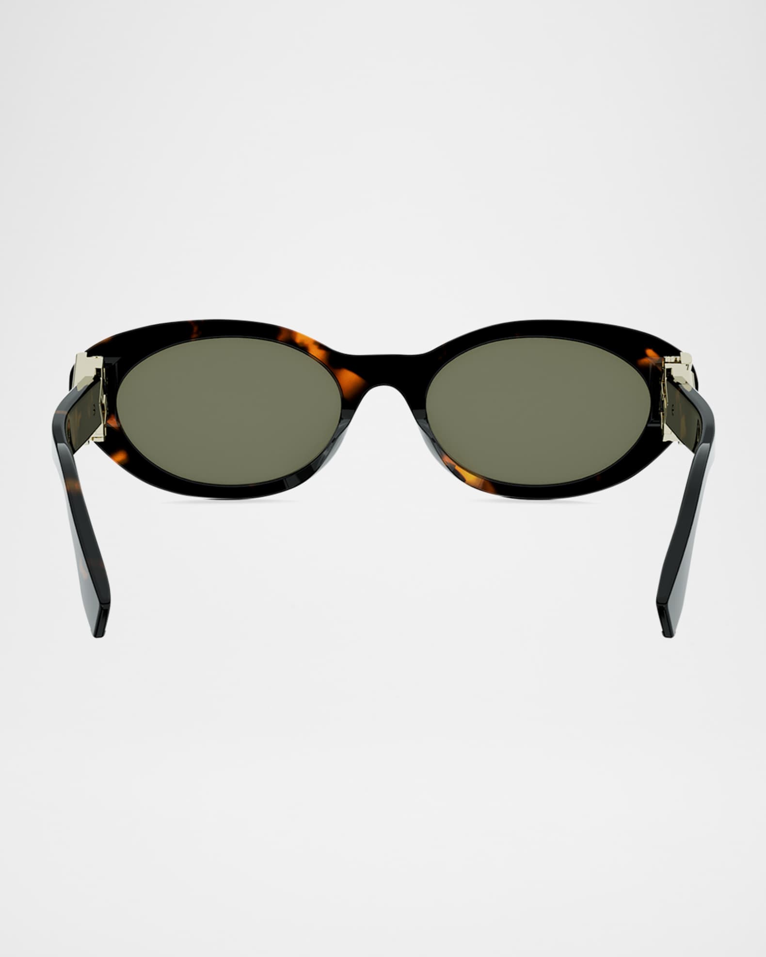 Fendi FF Diamonds Oval Havana 53mm Sunglasses | Neiman Marcus