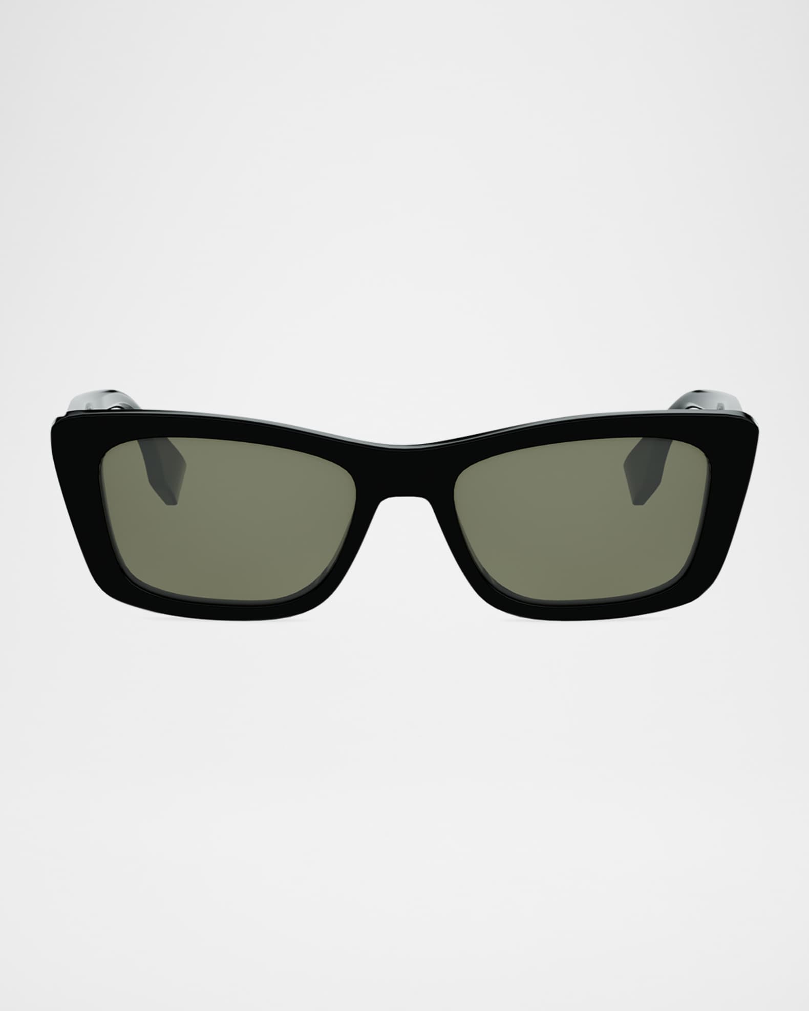 Fendi Lettering 53mm Rectangle Sunglasses | Neiman Marcus