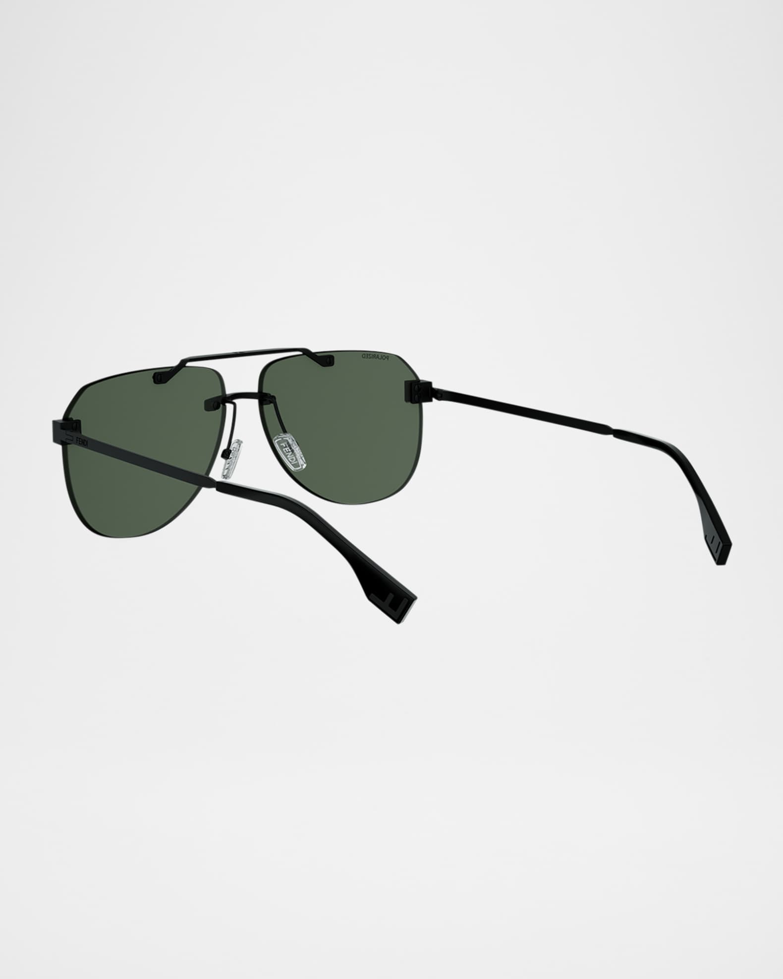 Fendi Men's Fendi Sky Polarized-Lens Metal Aviator Sunglasses