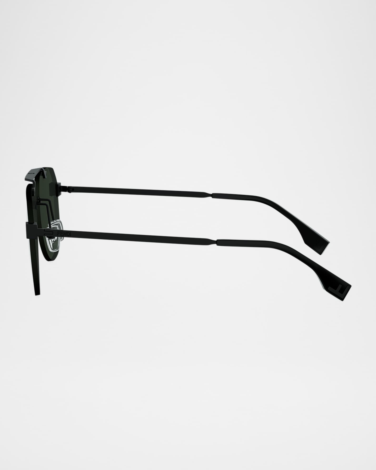 Fendi Men's Fendi Sky Polarized-Lens Metal Aviator Sunglasses