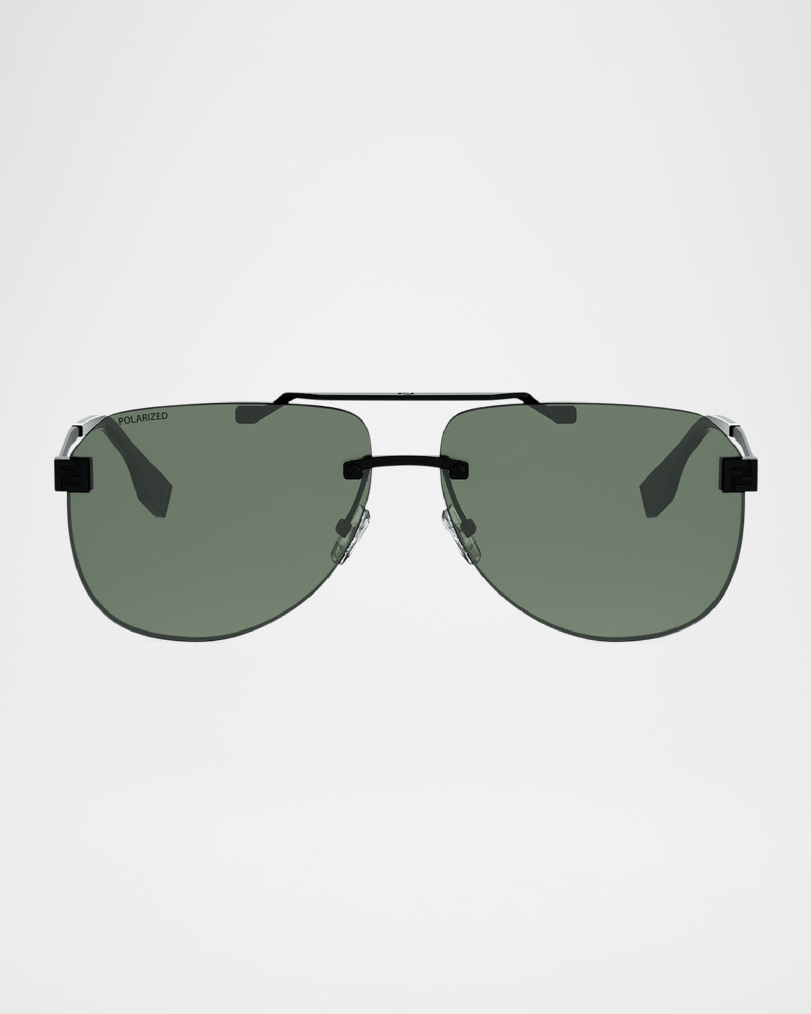A.E.マルティ☆ファッションプレートーUN PEU D'OMBRE ENFIN Fendi Men's Fendi Sky Polarized-Lens Metal Aviator Sunglasses