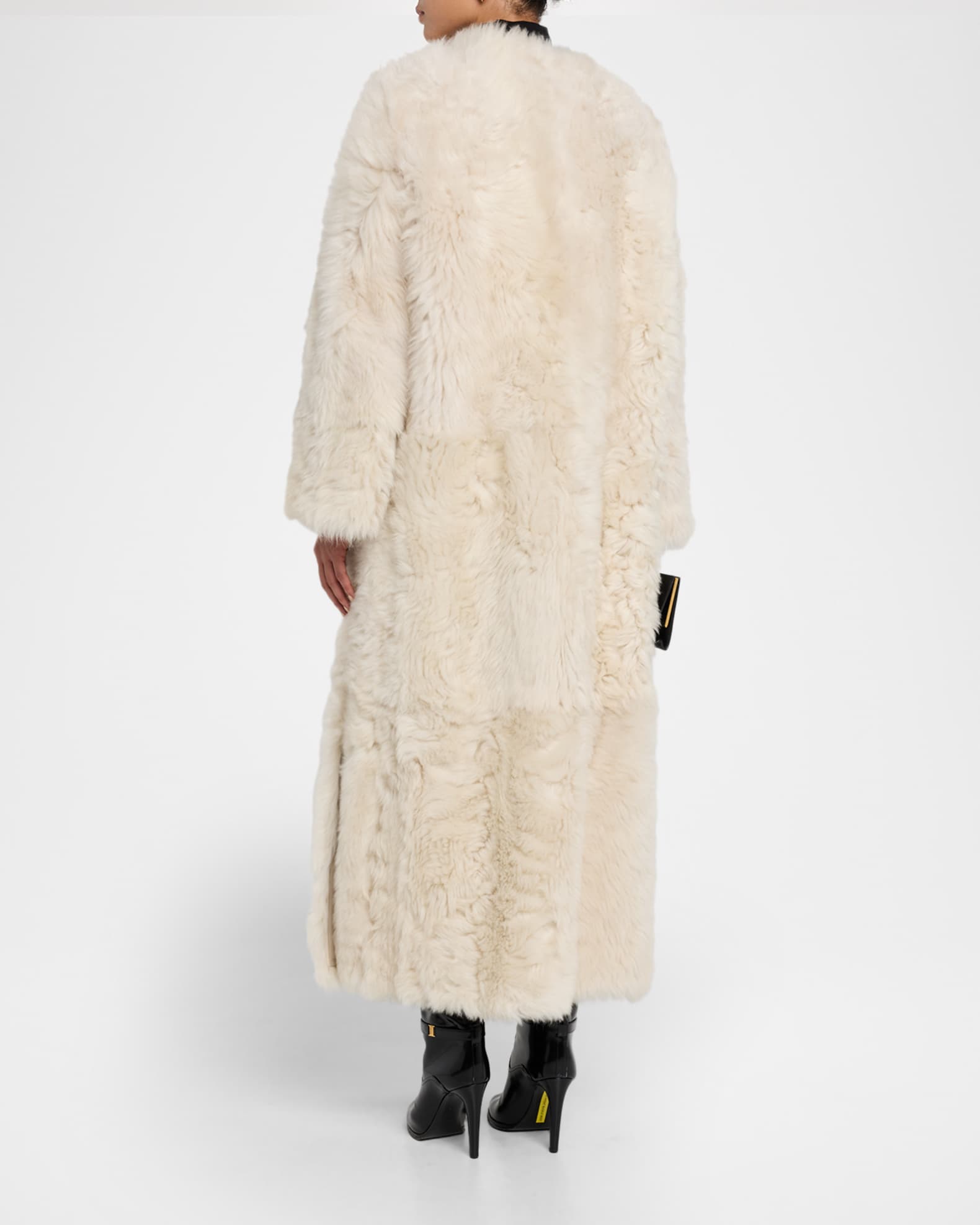 Yves Salomon Long Toscana Lamb Shearling Coat | Neiman Marcus