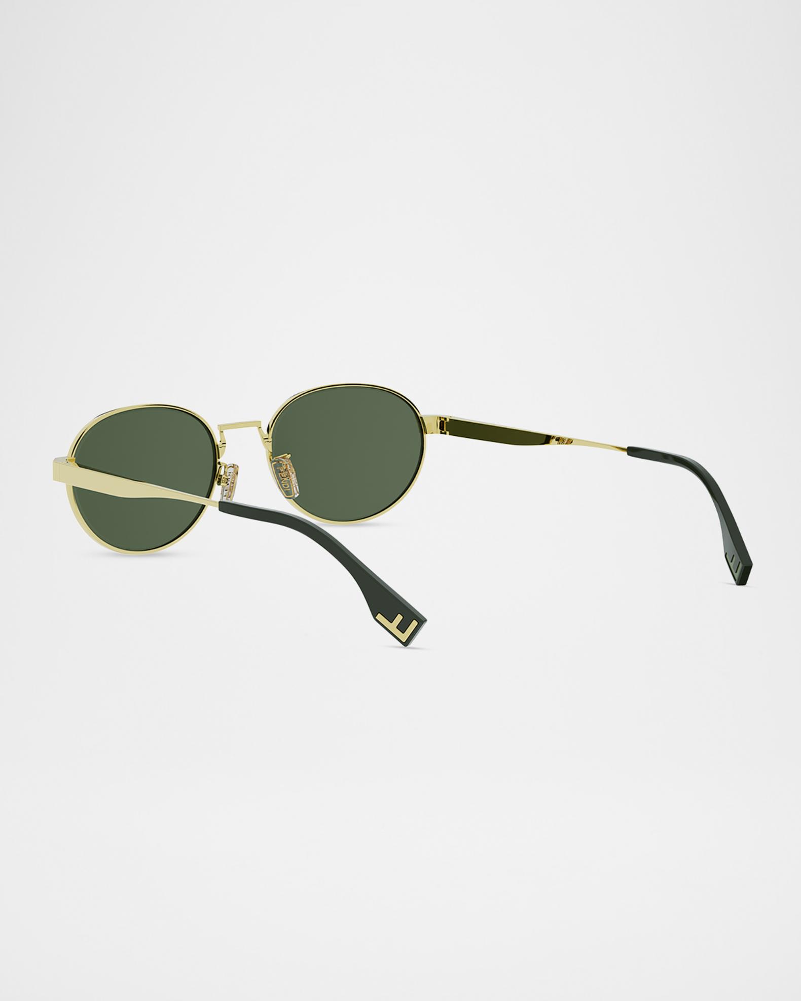 Fendi Men's Fendi Sky Gold-Tone Metal Round Sunglasses | Neiman Marcus