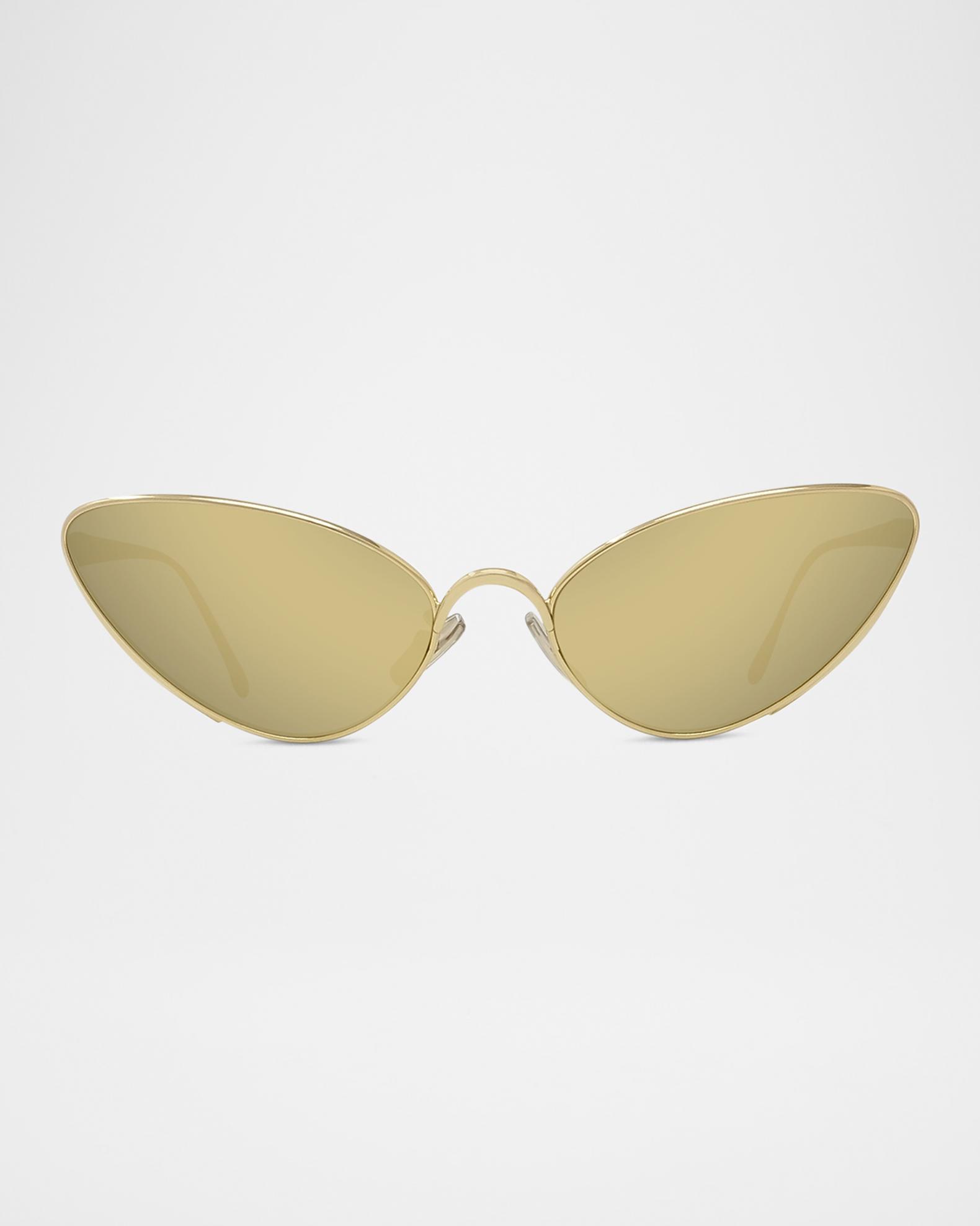 Loewe Gold Cat-Eye Sunglasses with Dark Lenses LOEWE EYEWEAR Double-frame cat-eye gold-tone and acetate  main image 4