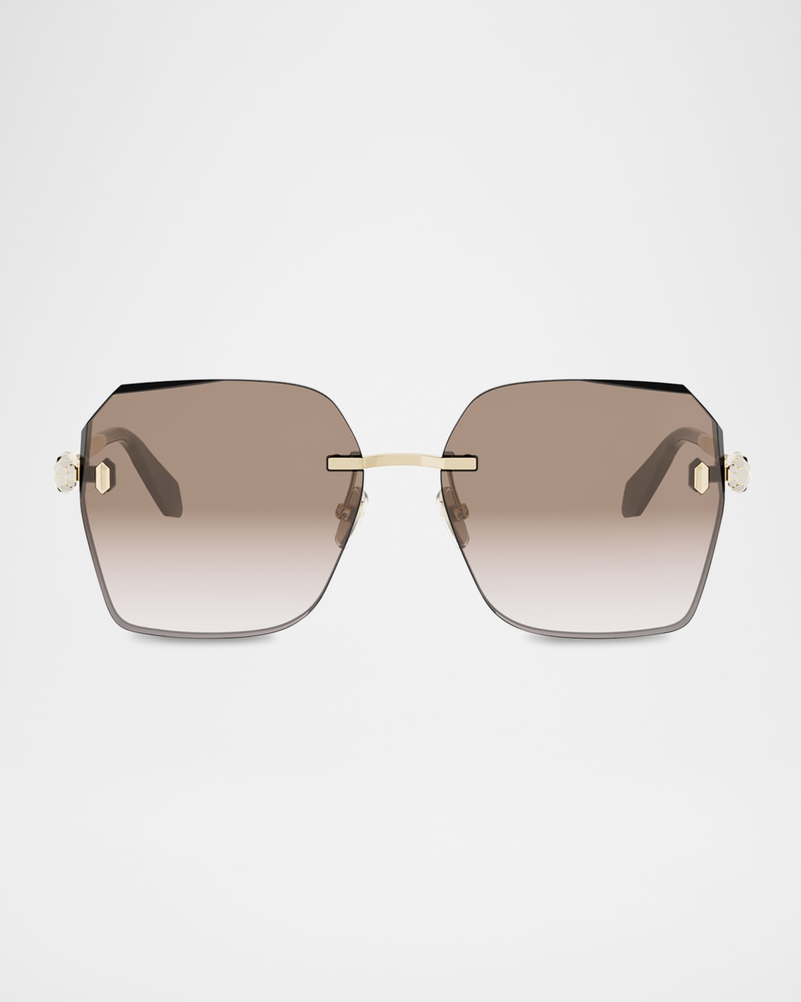 125周年記念BVLGARIサングラス BVLGARI Serpenti Forever 58mm Square Sunglasses | Neiman Marcus