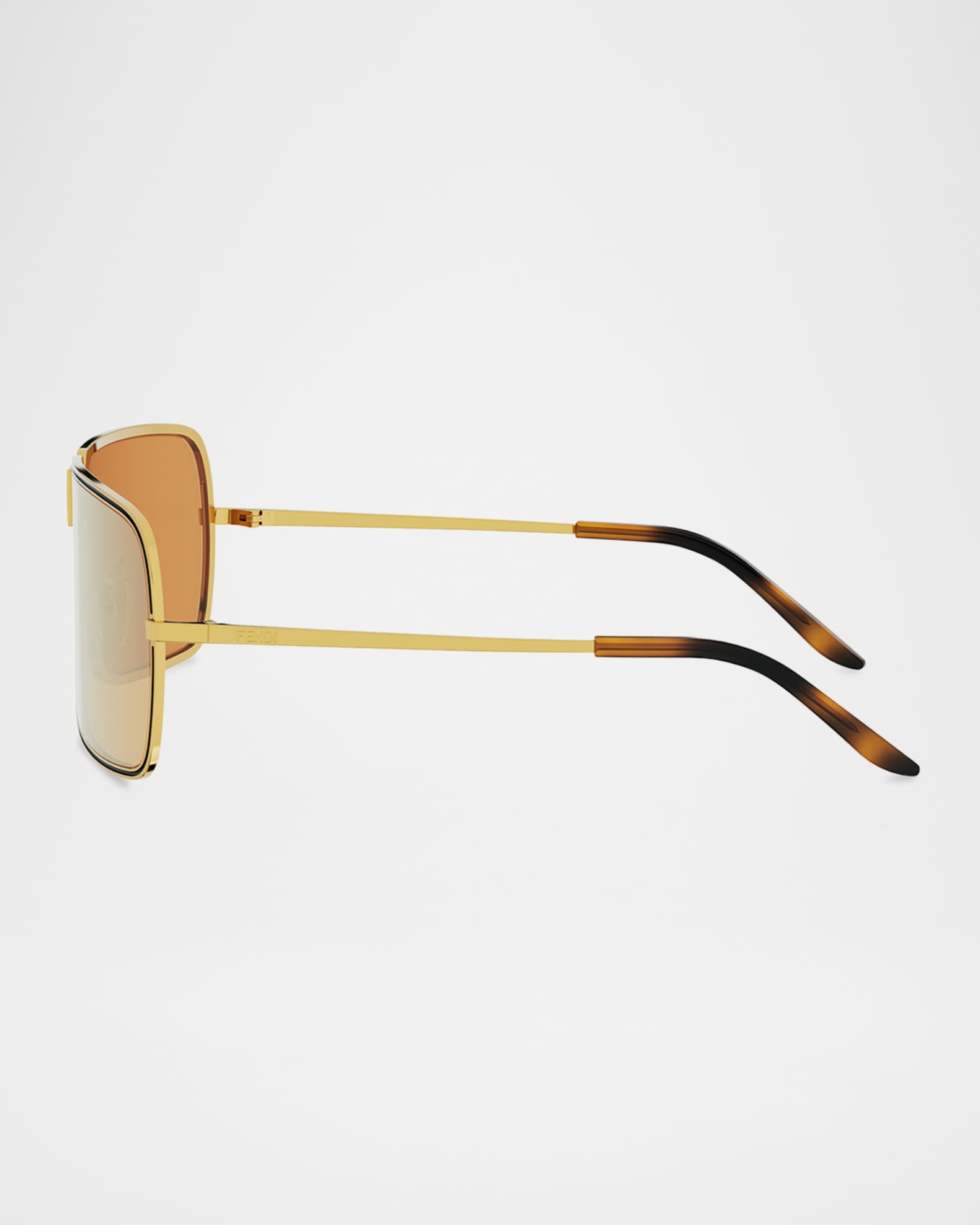 Fendi Fendiness Metal Semi-Shield Sunglasses | Neiman Marcus