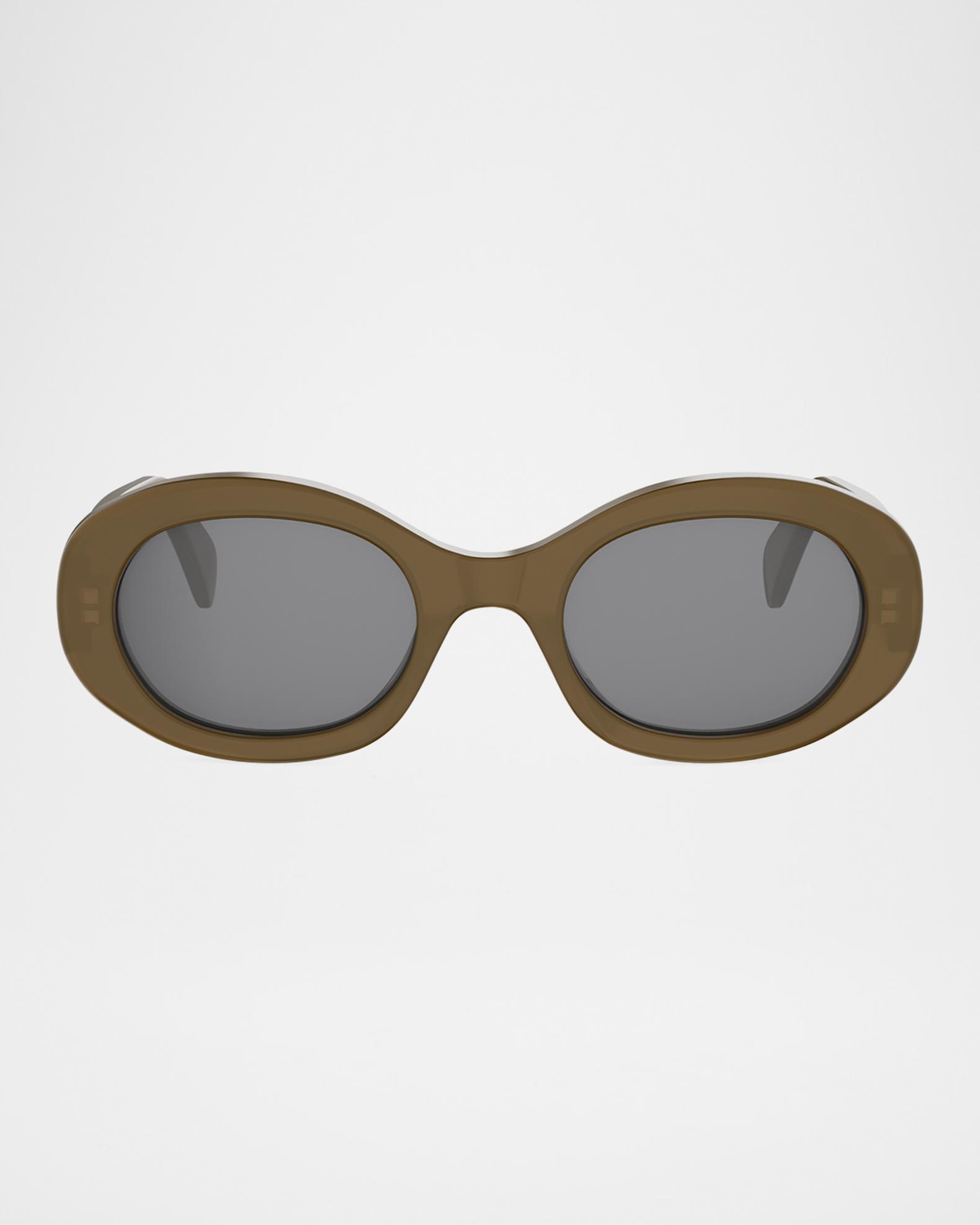 CELINE Triomphe 52mm Oval Sunglasses | Neiman Marcus