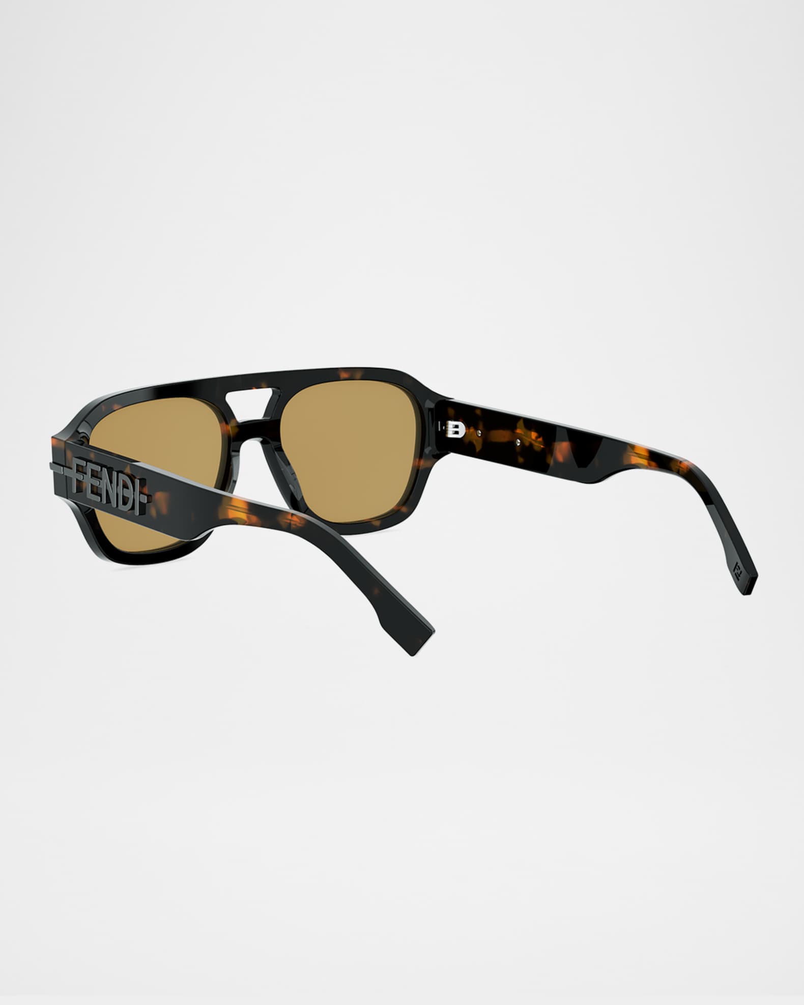 Fendi Men's Fendigraphy Metal Logo Acetate Square Sunglasses