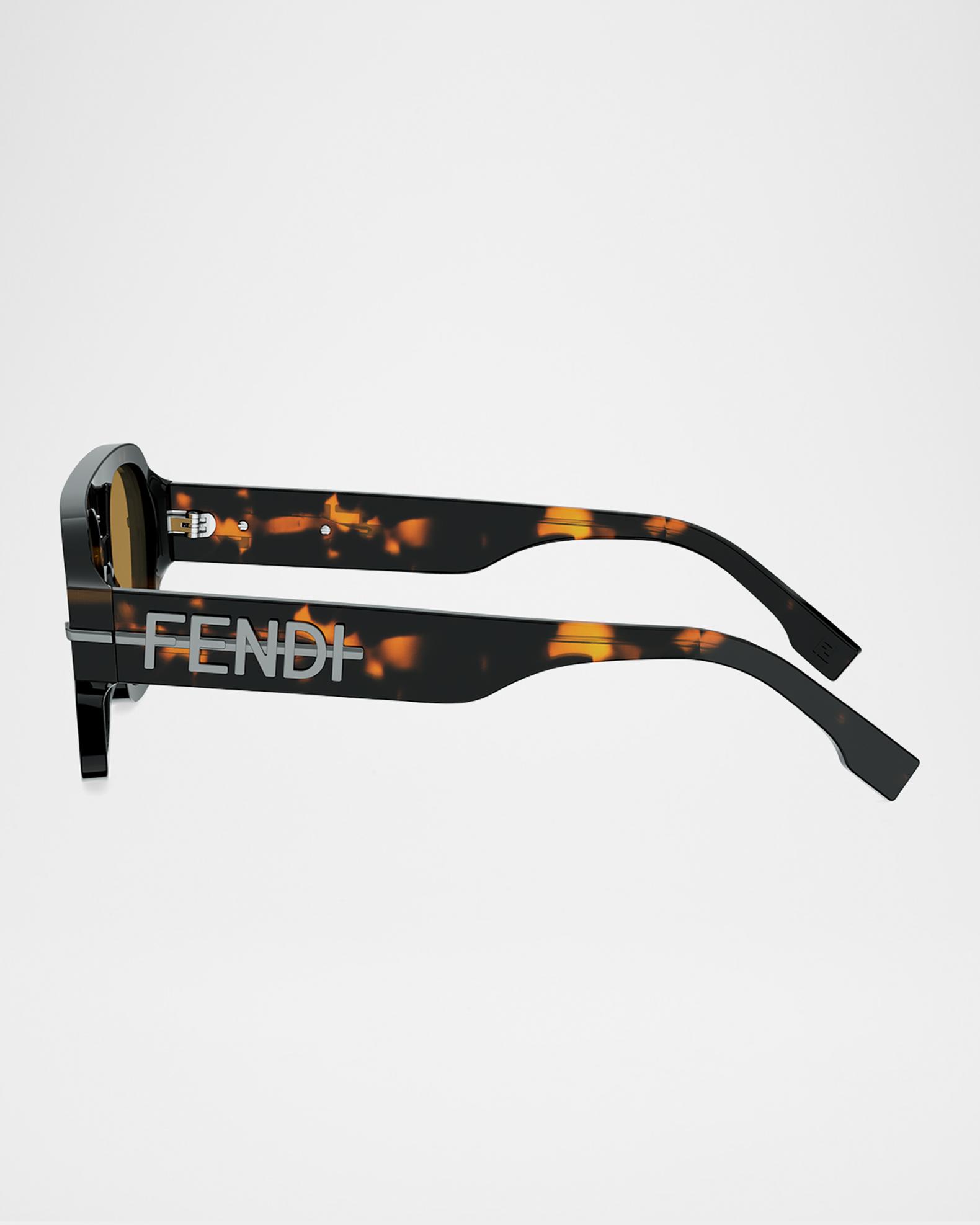 Fendi Black and Orange Statement Sunglasses Goggle glasses Fendi Orange in Other - 39897557 main image 4