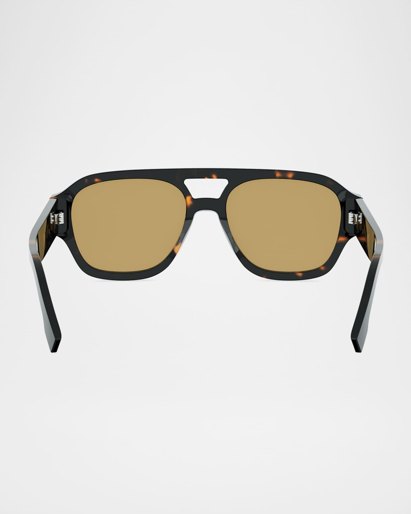 FENDI スクエア型サングラス ゴールド Fendi Men's Fendigraphy Metal Logo Acetate Square Sunglasses