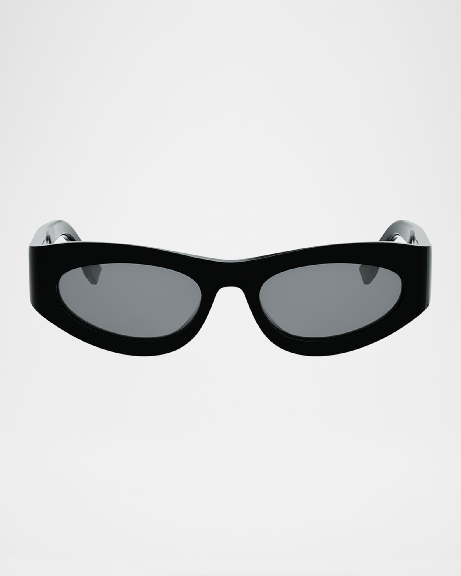 Fendi FF Diamonds 51mm Oval Sunglasses | Neiman Marcus