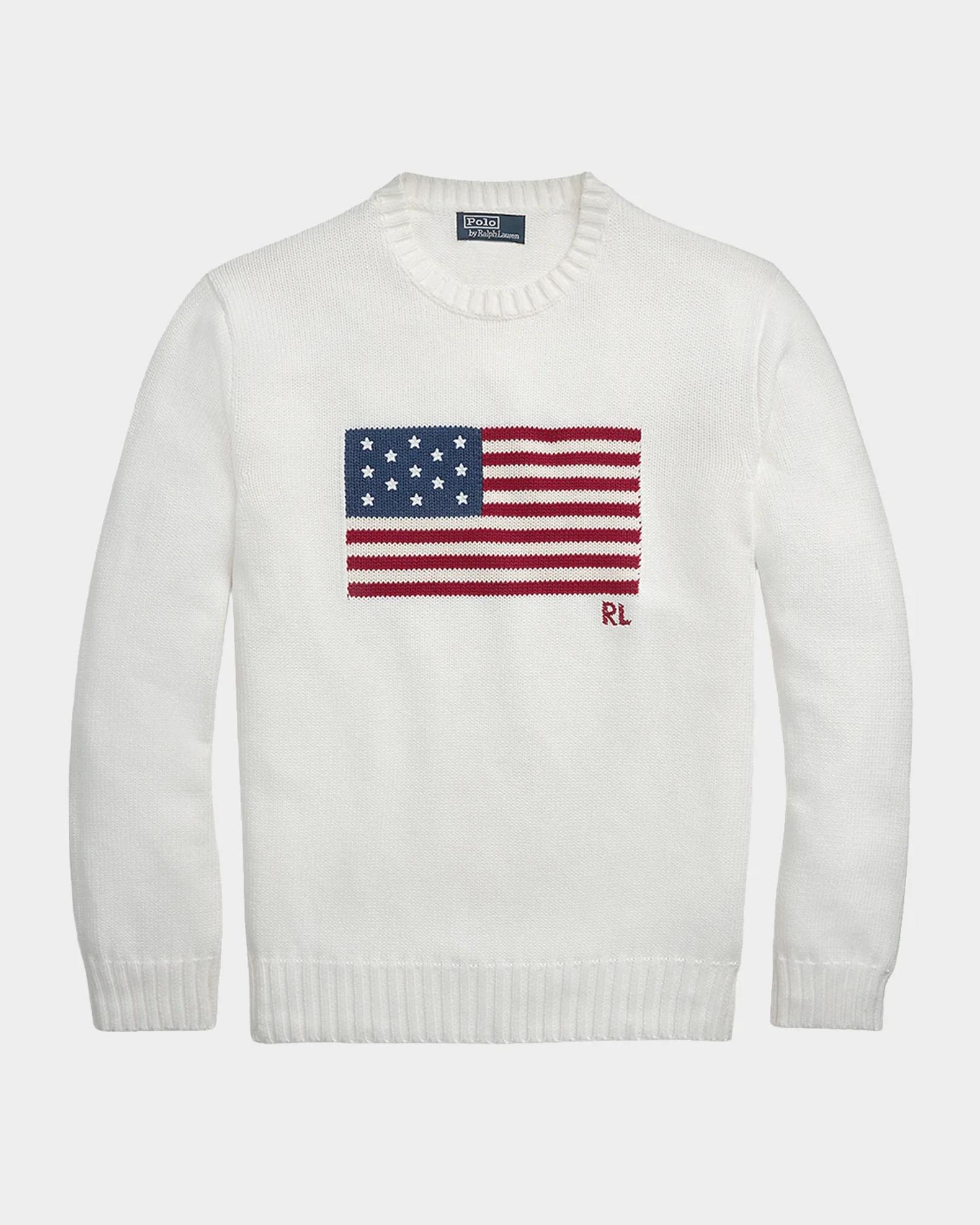 Polo Ralph Lauren Men's Iconic Flag Cotton Sweater | Neiman Marcus