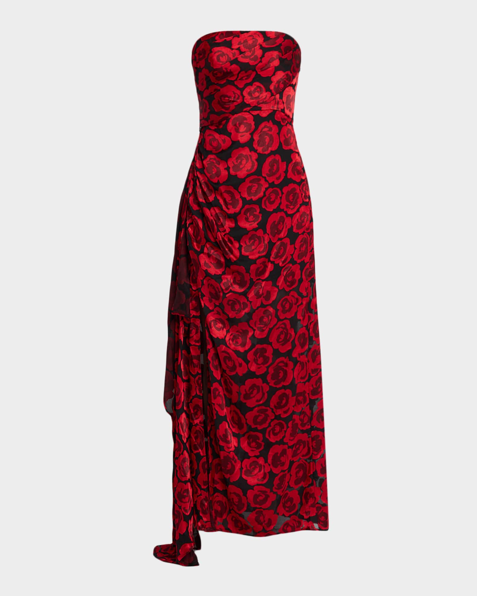 a line cotton midi dress Plus Size Black Floral Printed Dress 1 Online in India main image 0