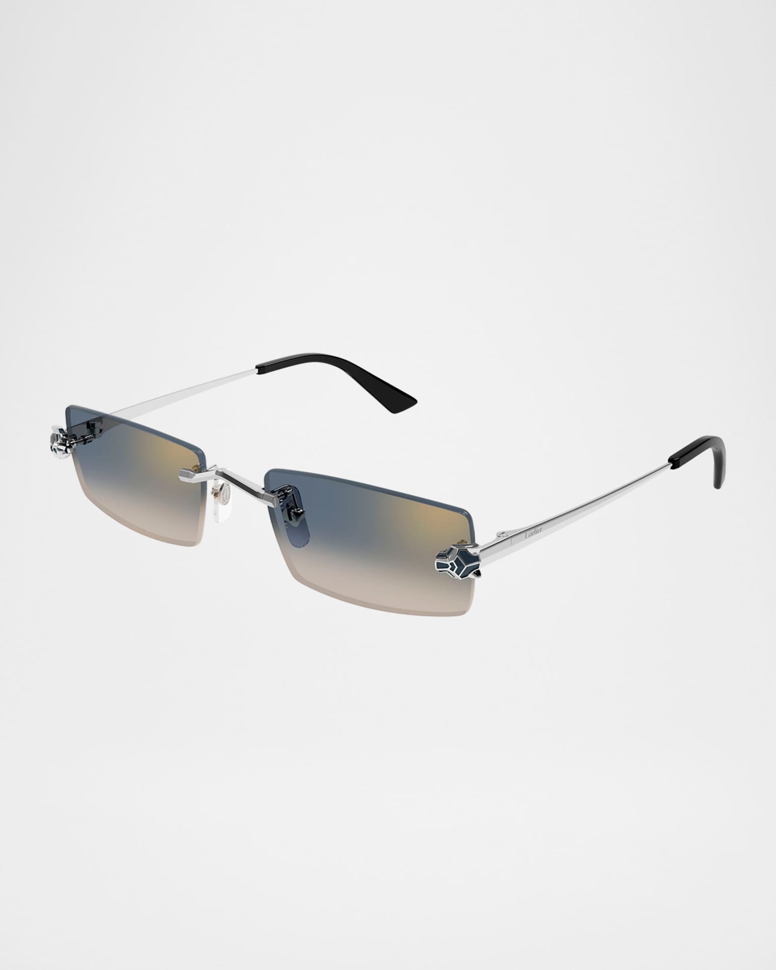PANTHÈRE RIMLESS GEOMETRIC FRAME SUNGLASSES  539743 IN METAL