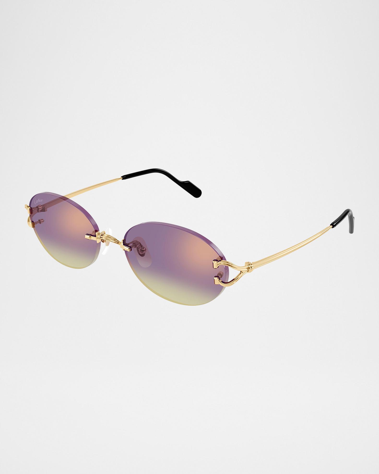 Cartier Classic C Motif Rimless Round Metal Sunglasses | Neiman Marcus