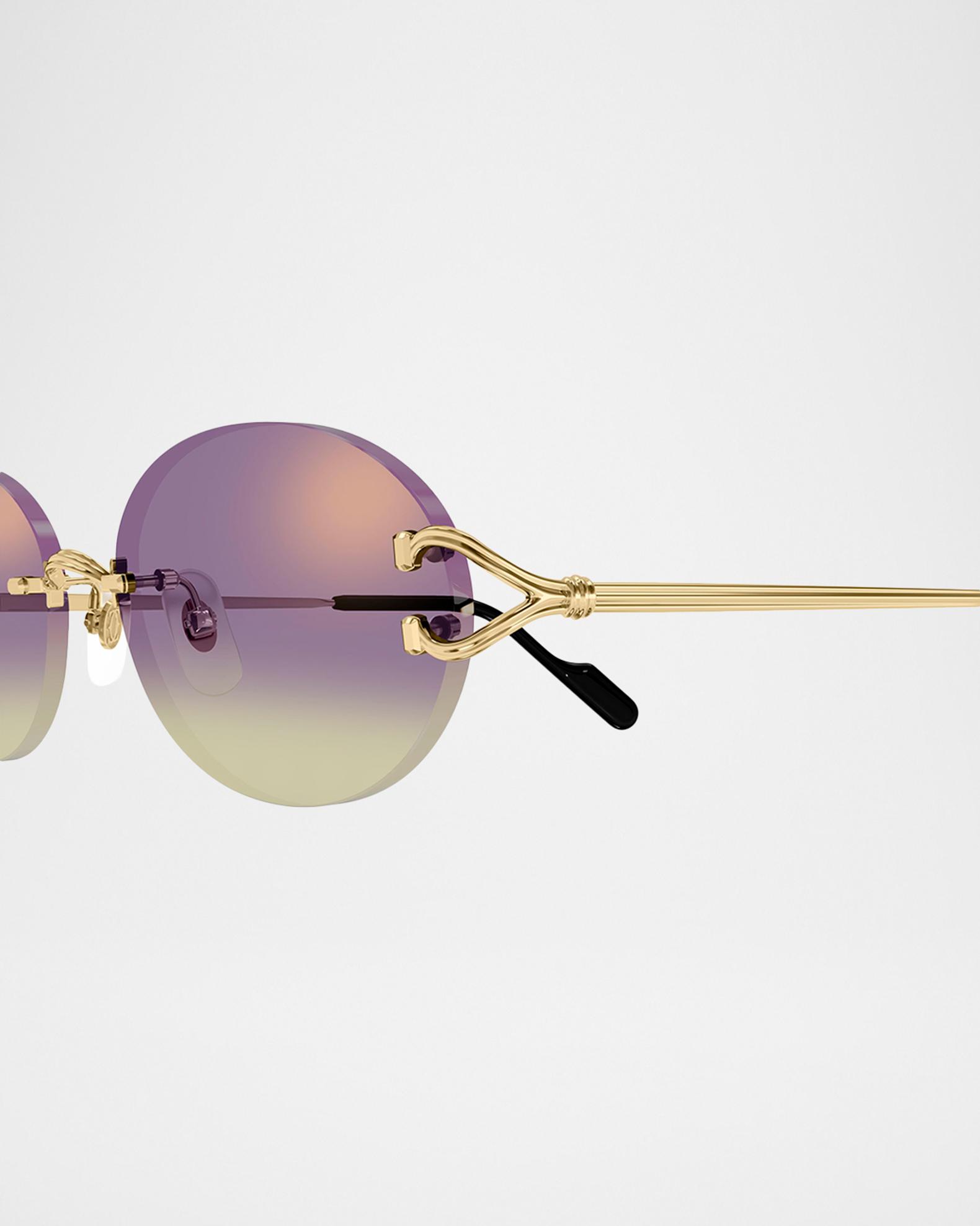 Cartier Classic C Motif Rimless Round Metal Sunglasses | Neiman Marcus