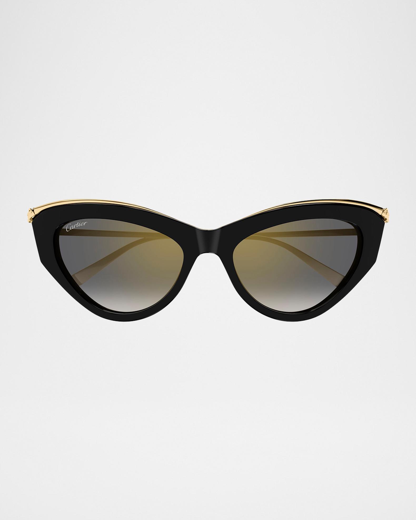 Cartier Panthere Acetate & Metal Cat-Eye Sunglasses | Neiman 
