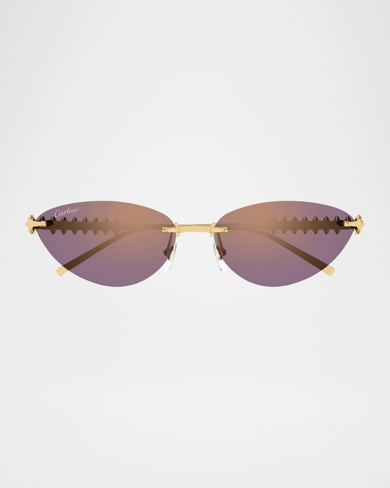 Cartier Clash de Cartier 58mm Rimless Metal Cat-Eye Sunglasses