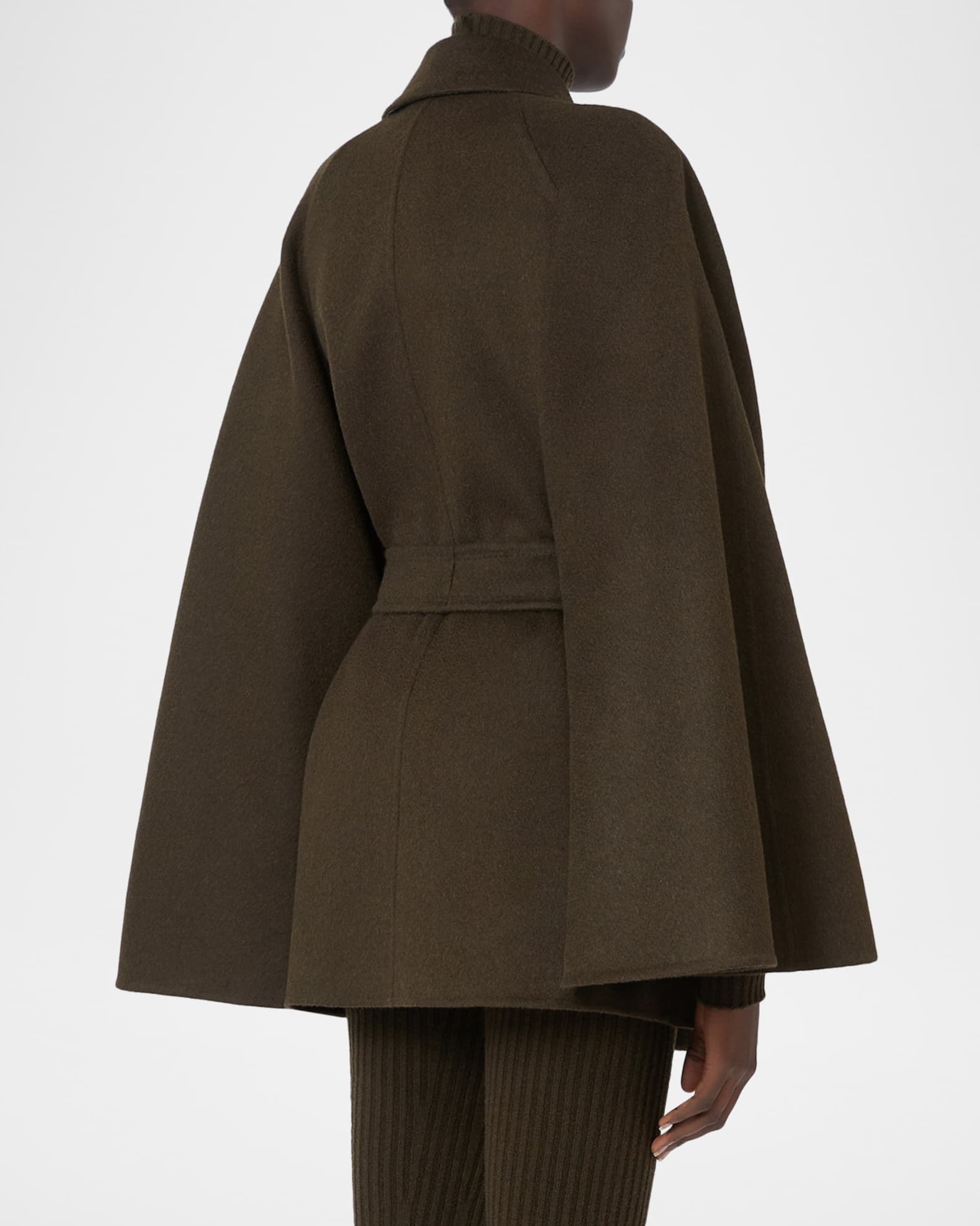 Max Mara Verna Cape-Sleeve Camel Hair Wrap Coat Neiman Marcus