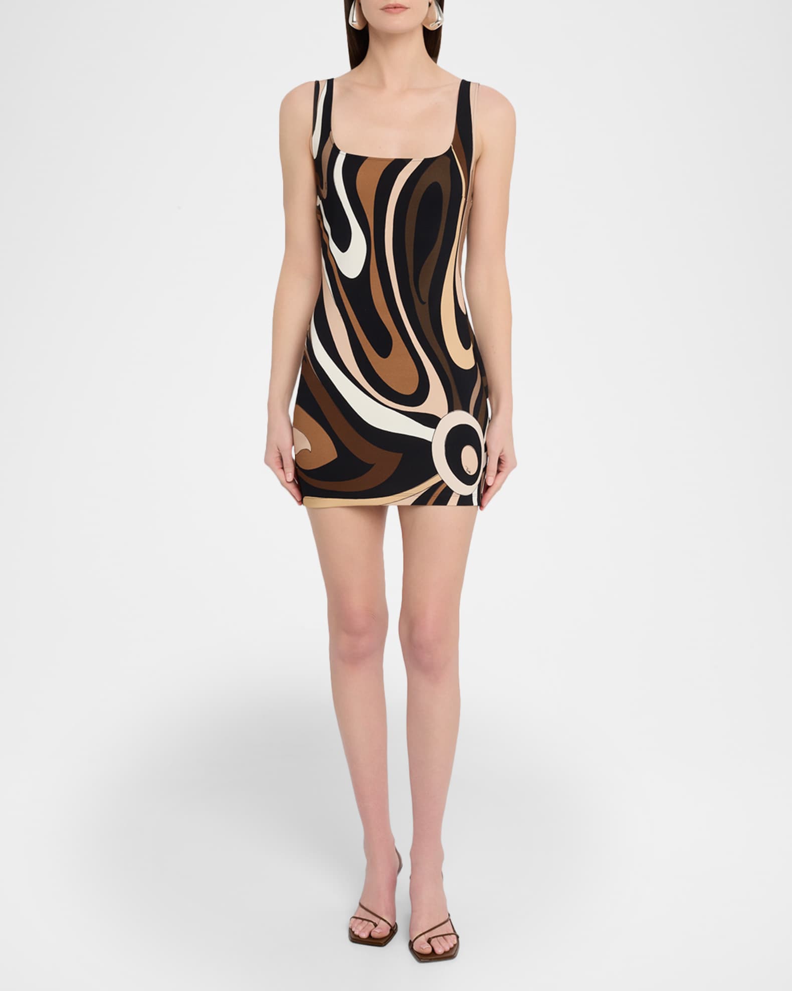Pucci Marmo Jersey Sleeveless Mini Dress | Neiman Marcus