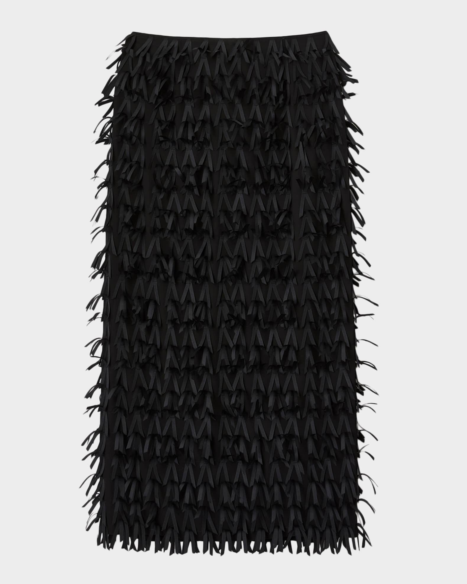 Lafayette 148 New York Ribbon Fringe Straight Midi Skirt | Neiman
