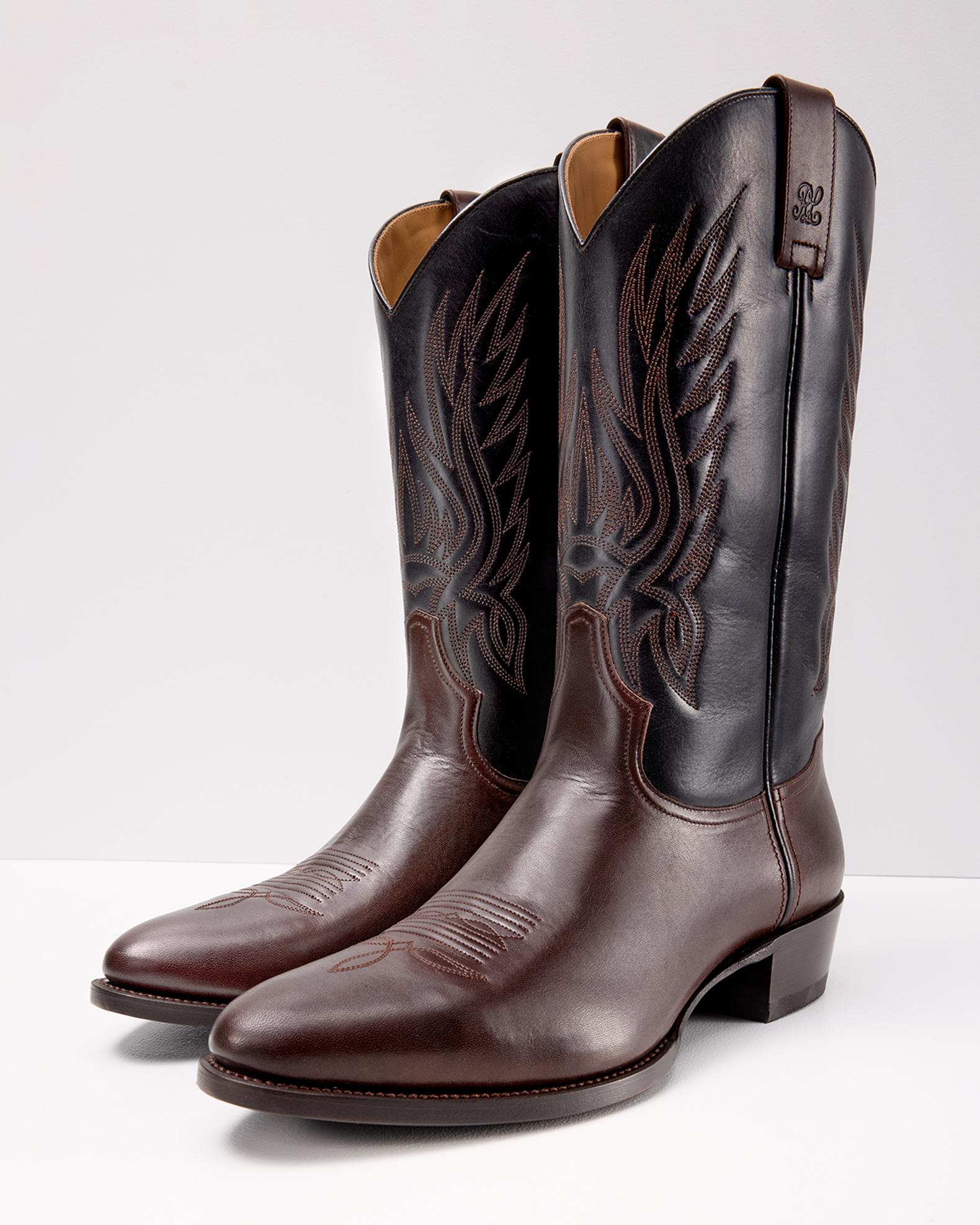 Ralph Lauren Purple Label Tan Leather Chukka Boots with Buckle Ralph Lauren Purple Label Halpin Shearling-Trim Calf-Suede  main image 4