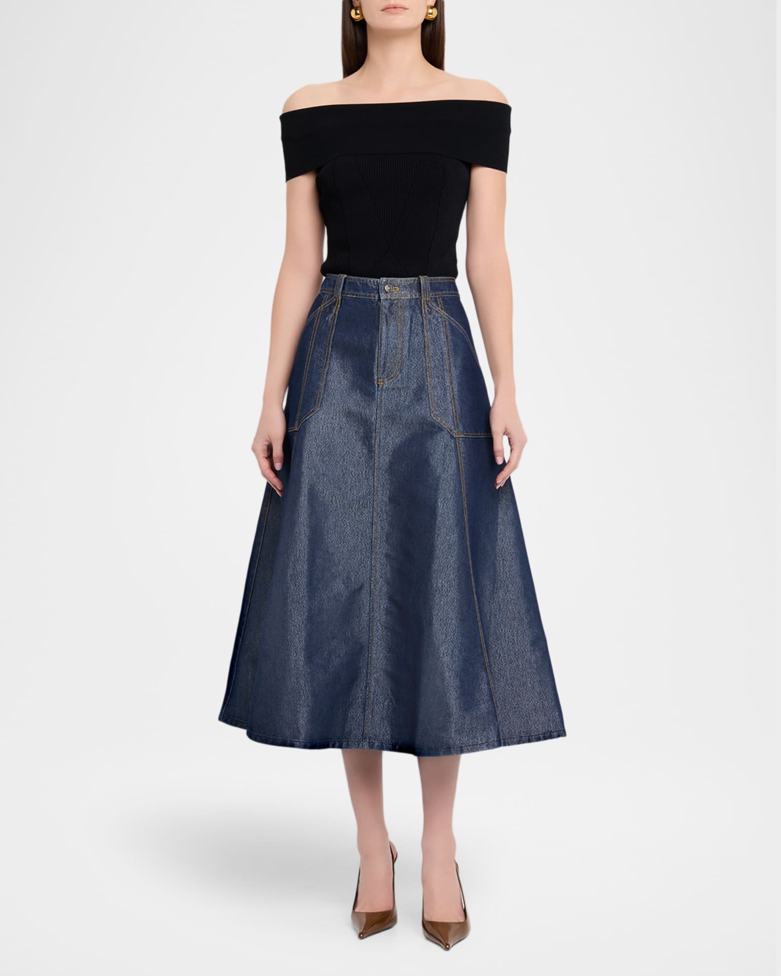 みかんCLANE CIRCLE CUTLAYERED DENIMSKIRT 正規品 CLANE CIRCLE CUT LAYERED DENIM SKIRT SKIRT LAYERED 正規品