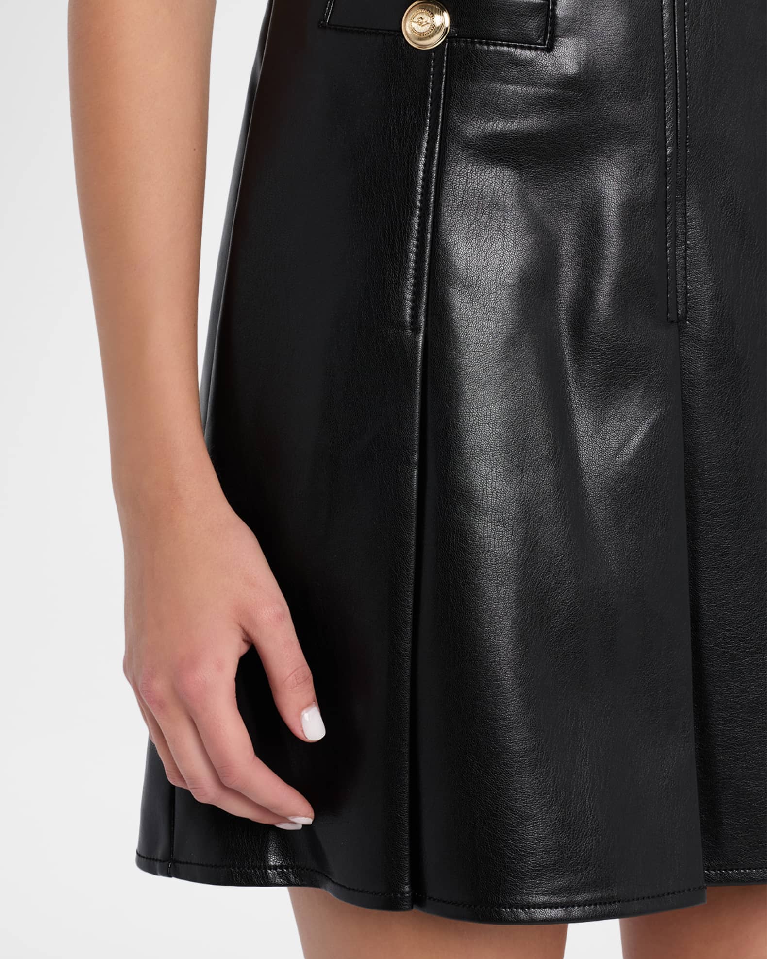 Cinq a Sept Vegan Leather Mini Dress | Neiman Marcus