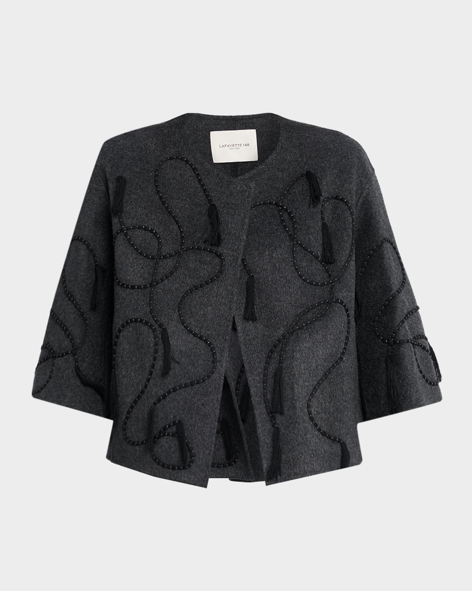Veste Tricot Lafayette 148 - Femme Taille 12 - Noir Et Blanc à Motif Boucle