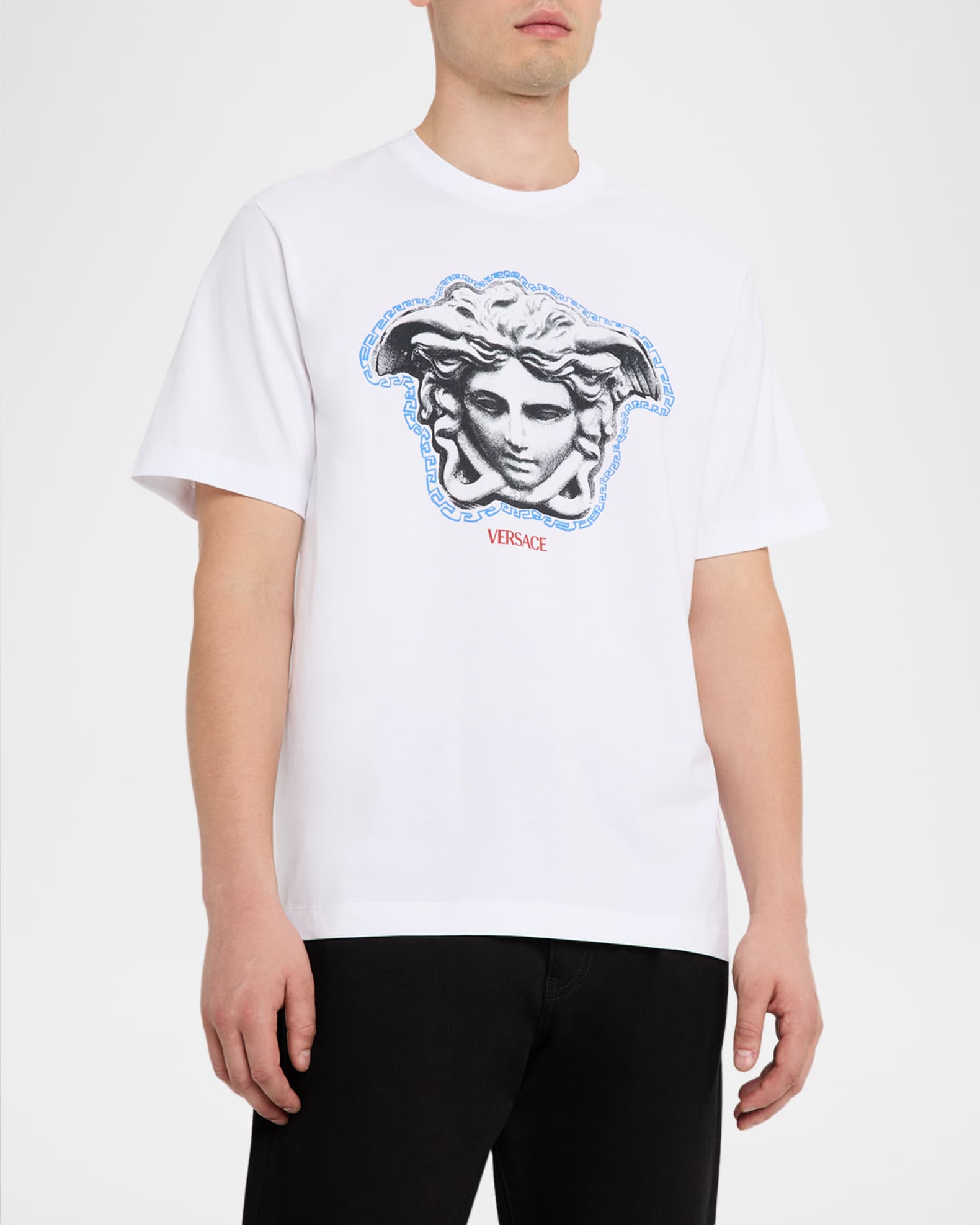 Versace Men's Sculptural Medusa Cotton Jersey T-Shirt | Neiman Marcus