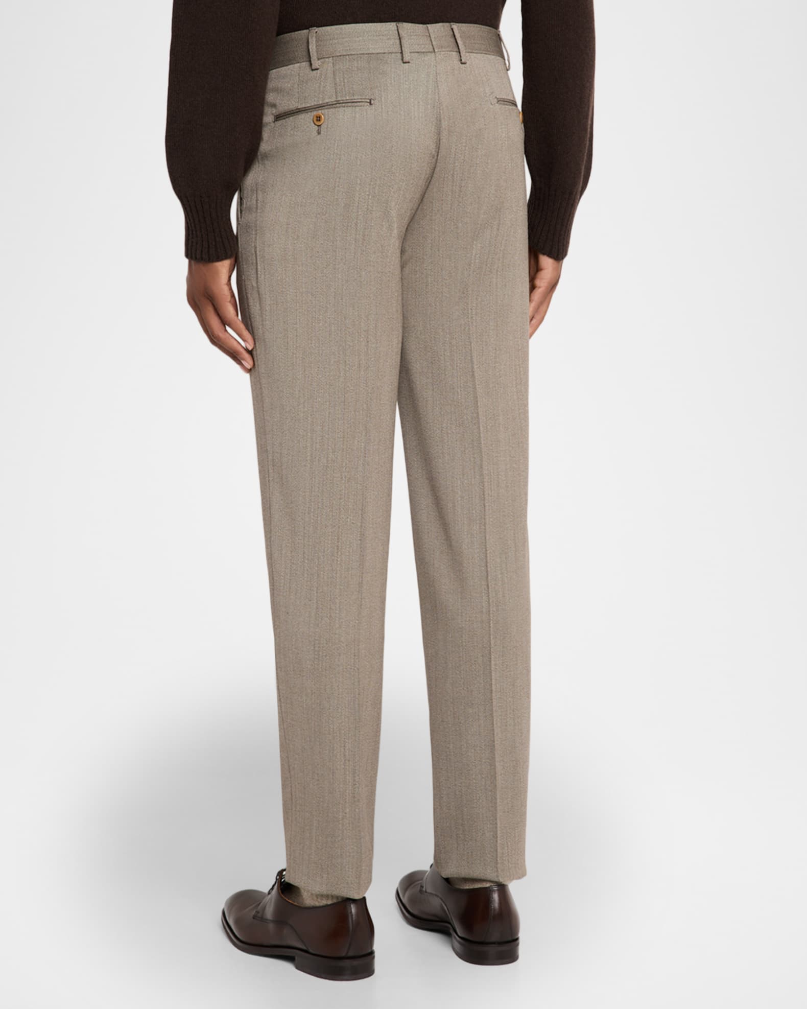 Zanella Men's Parker Wool Twill Pants | Neiman Marcus