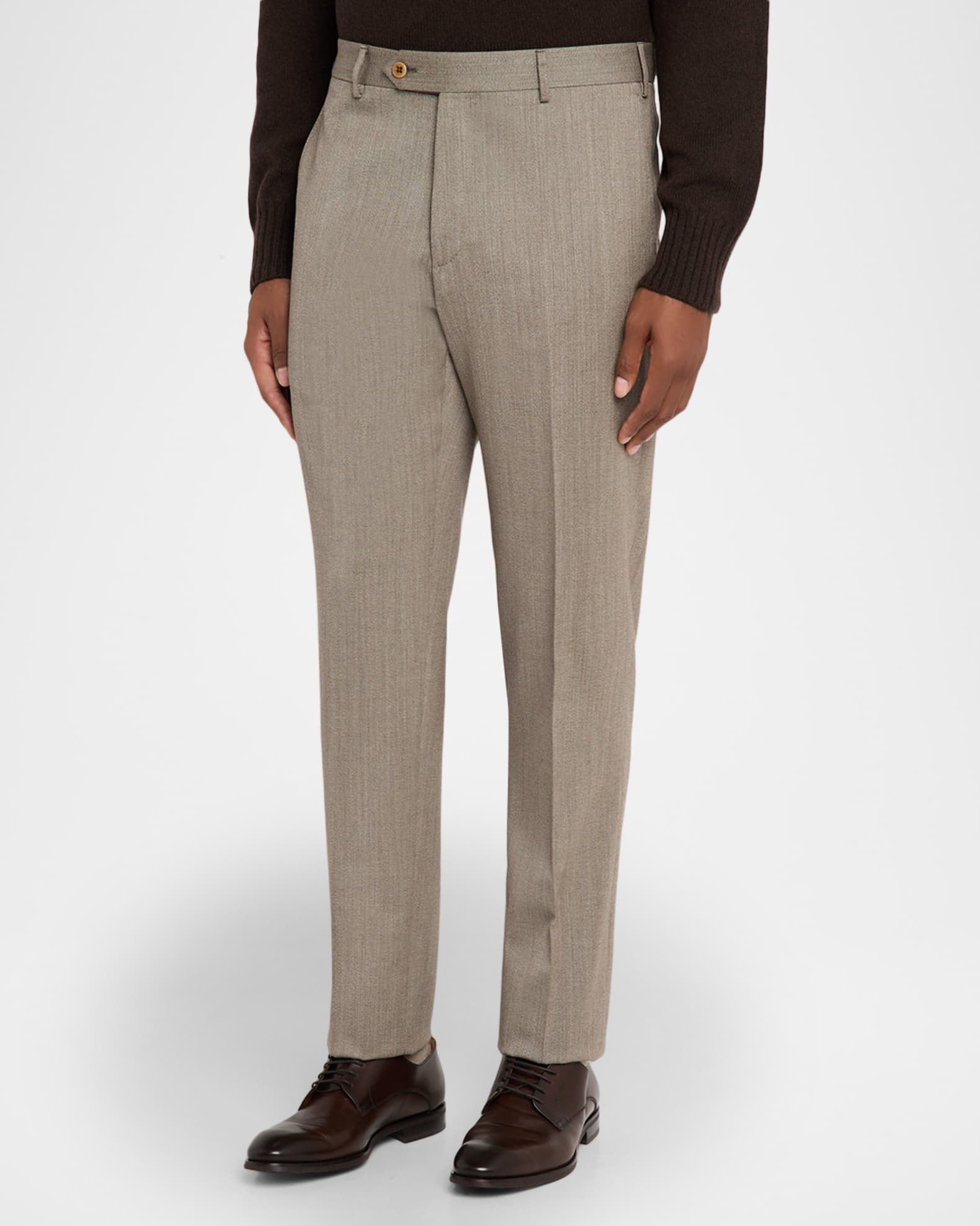 Zanella Men's Parker Wool Twill Pants | Neiman Marcus