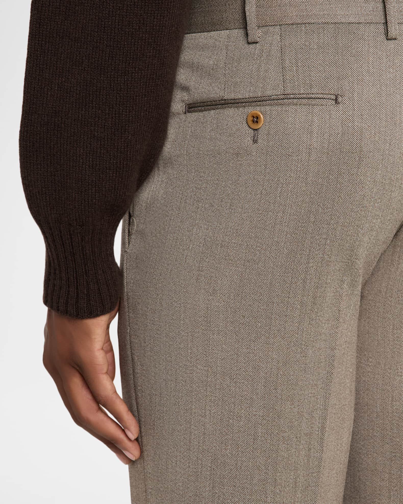 Zanella Men's Parker Wool Twill Pants | Neiman Marcus