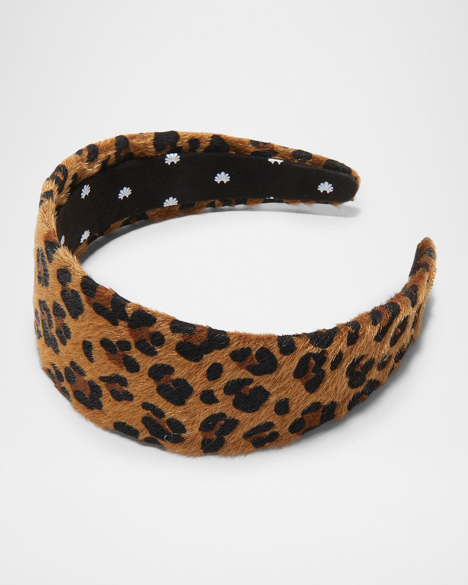 Lele Sadoughi Brigitte Leopard-Print Faux Pony Hair Headband 