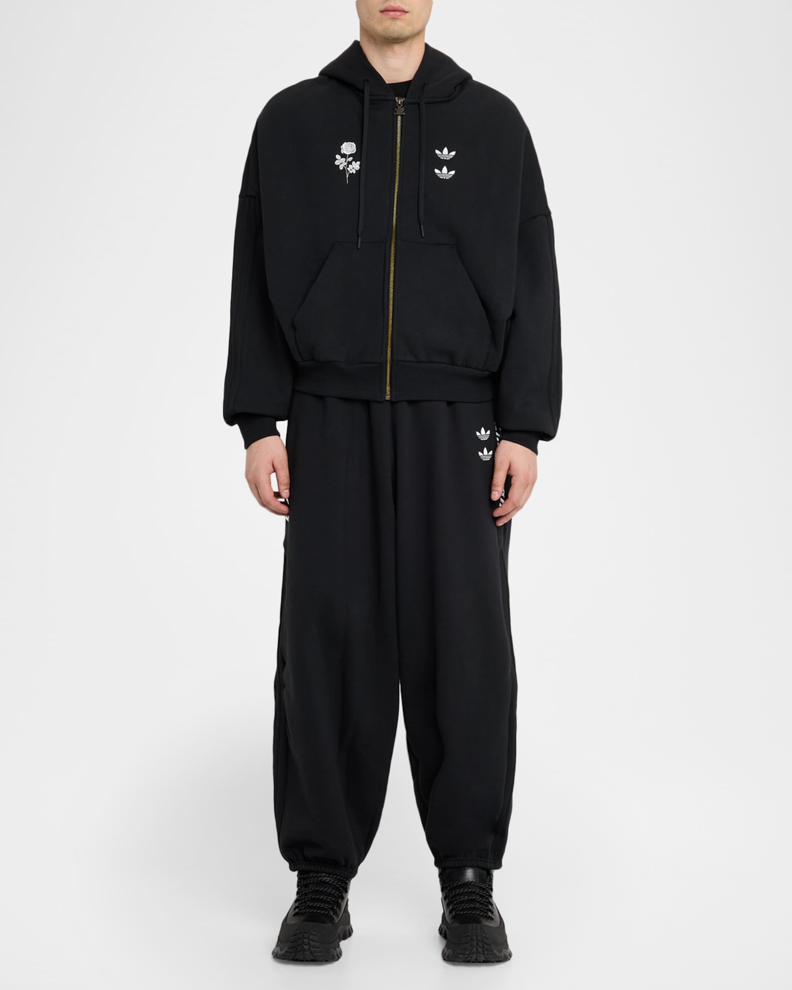 Adidas x Willy Chavarria Men's Heavyweight Full-Zip Hoodie