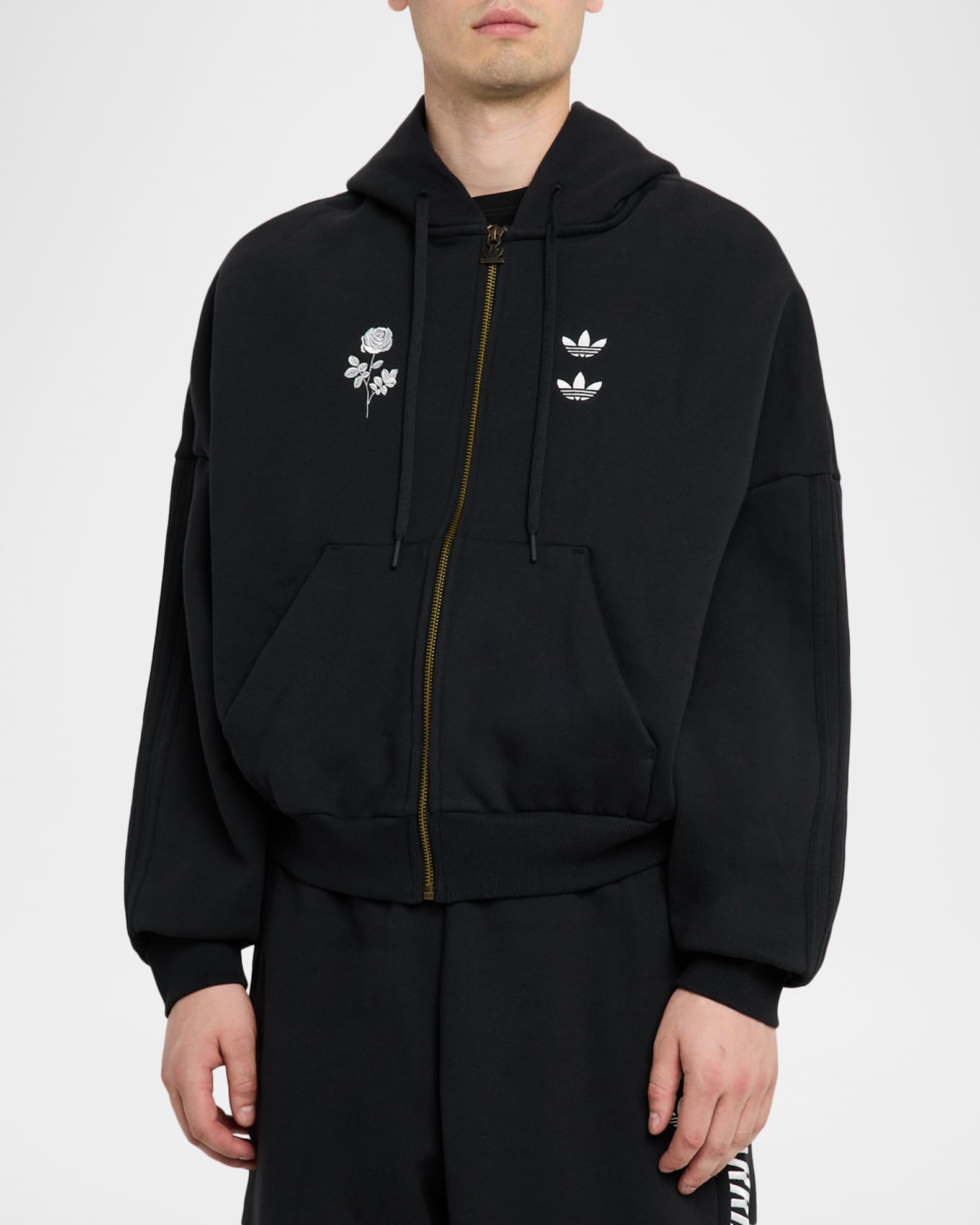 トップス WILLY CHAVARRIA Adidas x Willy Chavarria Men's Heavyweight Full-Zip Hoodie