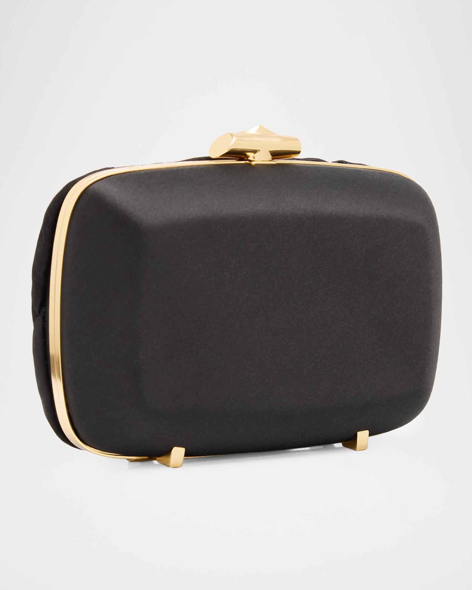 Roger Vivier Rose Vivier Sculptural Satin Clutch Bag 