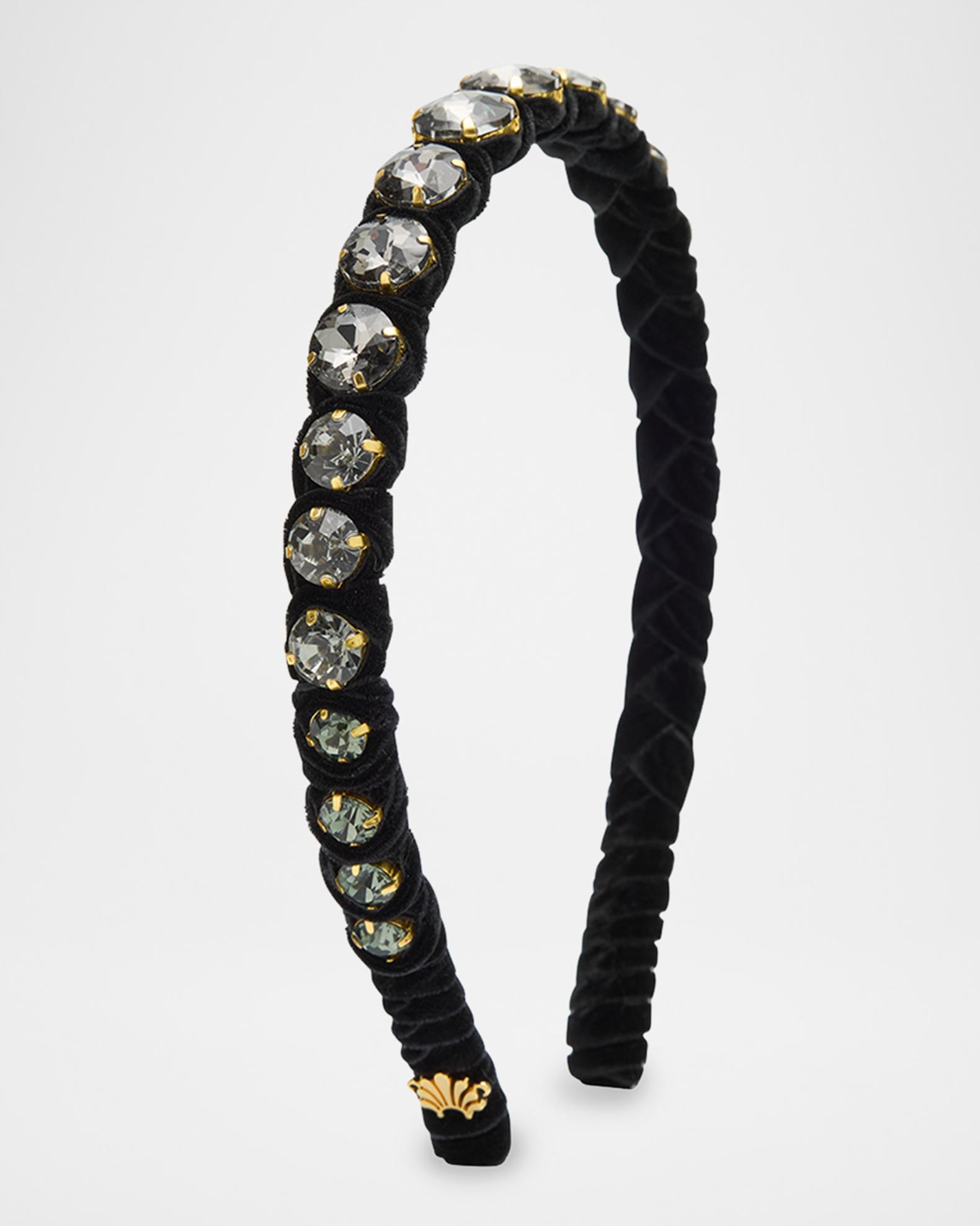 Lele Sadoughi Graduated Crystal Headband Lele Sadoughi Bessette Crystal-Trim Headband | Neiman Marcus main image 4