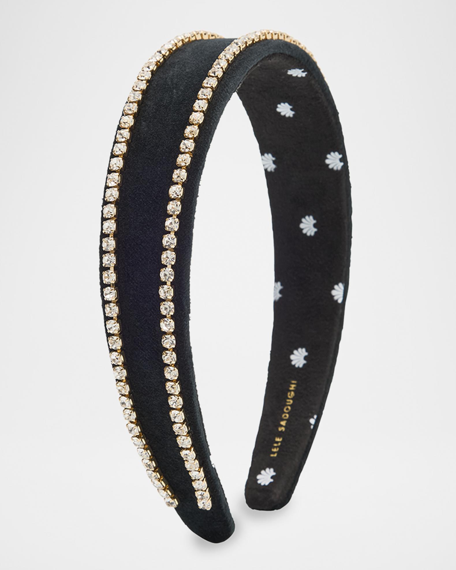 Lele Sadoughi Bessette Crystal-Trim Headband | Neiman Marcus