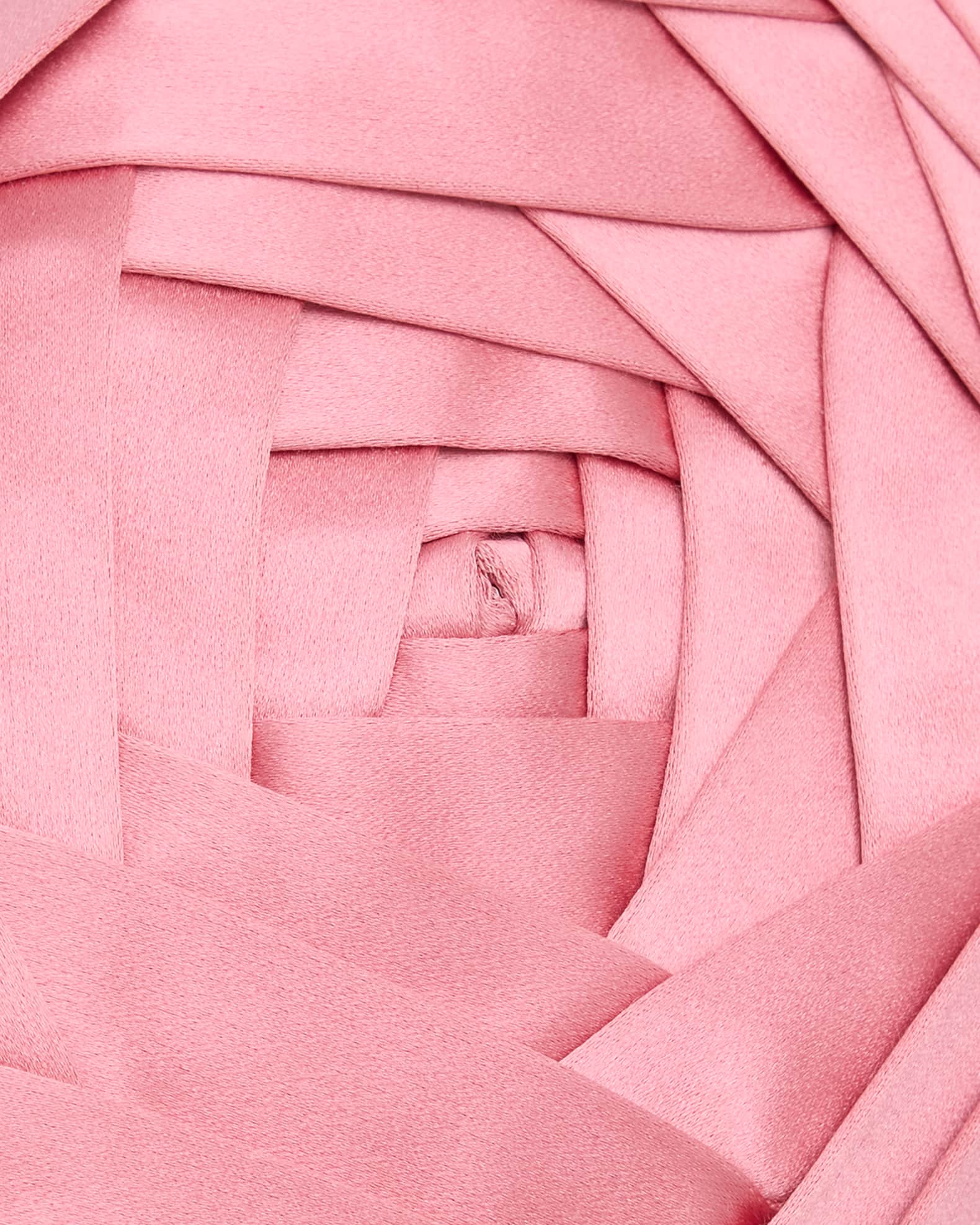 Roger Vivier Rose Vivier Sculptural Satin Clutch Bag | Neiman Marcus