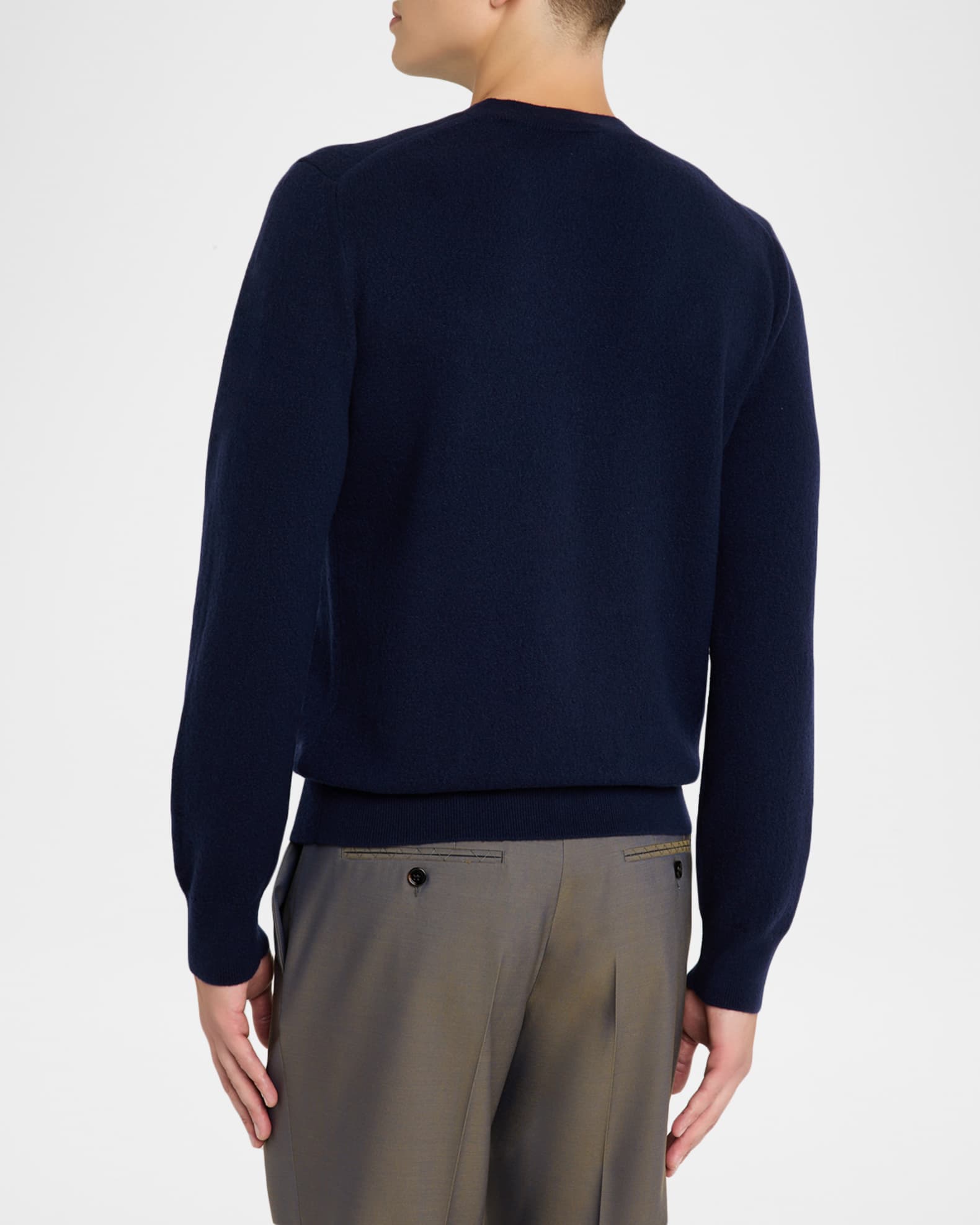 Burberry Men's Wool Embroidered EKD Knit Crewneck Sweater | Neiman
