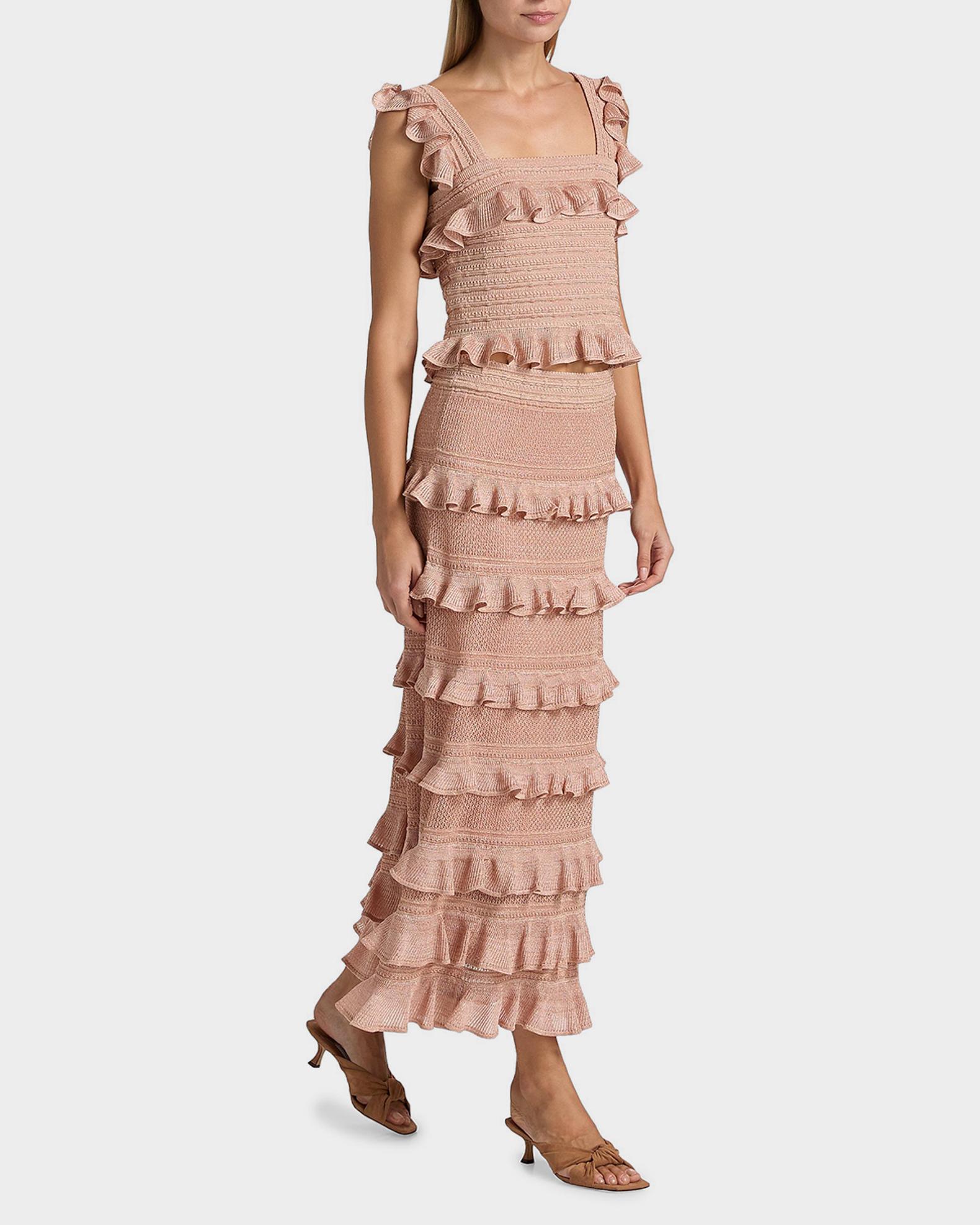 スカート KUME FRILL CHIFFON MIDI SKIRT Zimmermann Rebellion Lace Frill Midi Skirt | Neiman Marcus