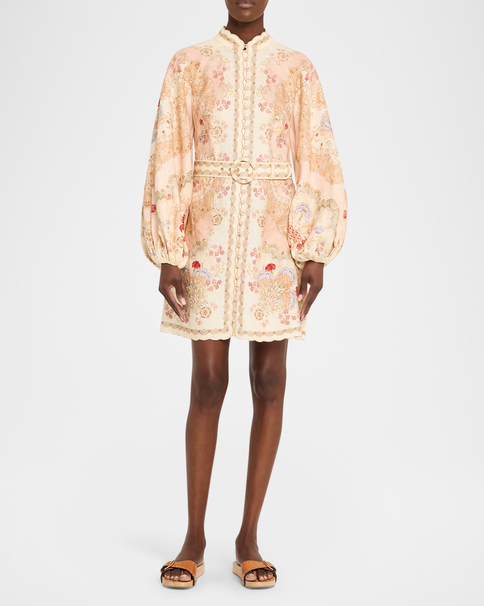 knee length dresses for ladies ZIMMERMANN Wavelength Long Sleeve Maxi Dress  Susannah Designer Consignment