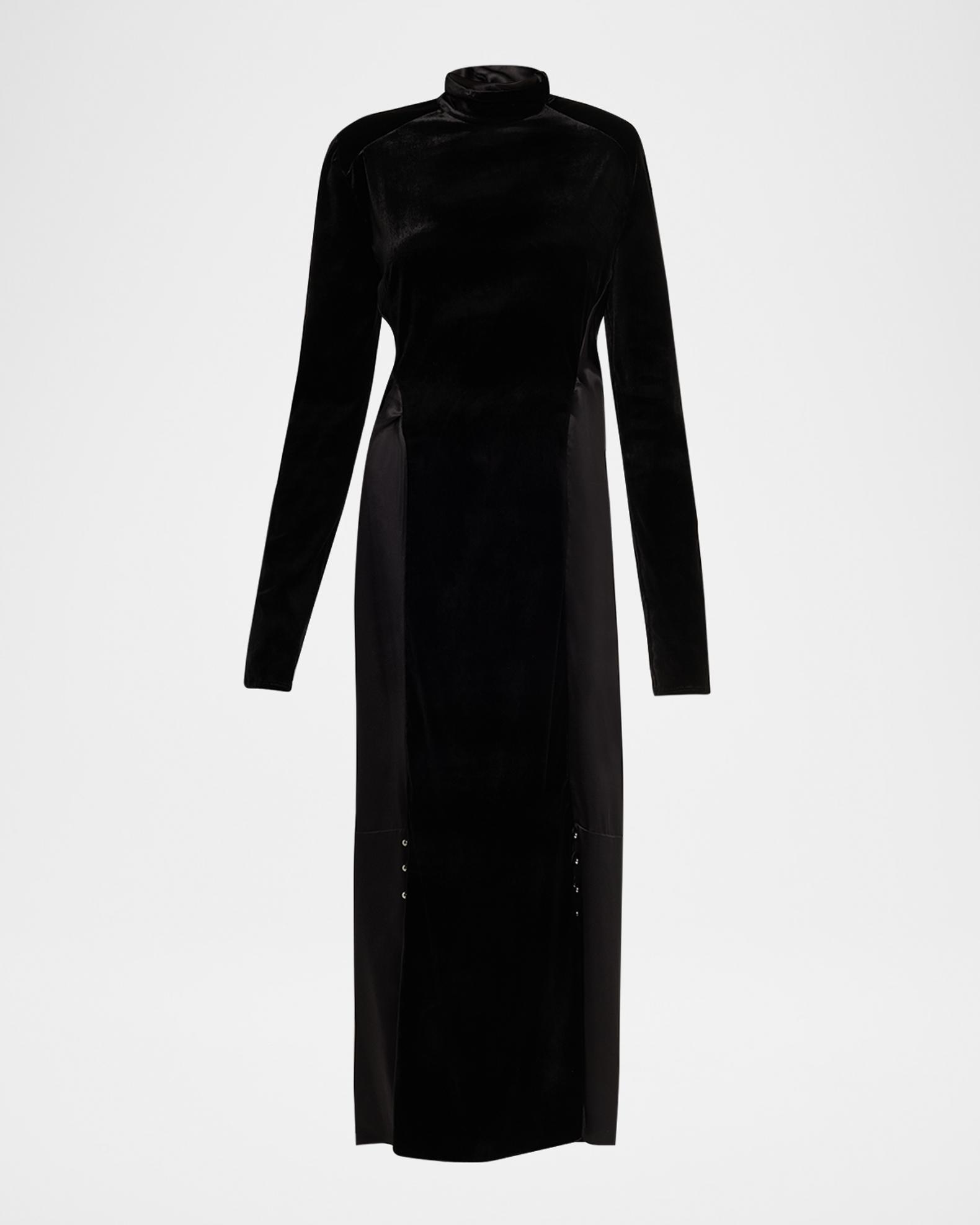 Lanvin Benitier Open-Back Velvet Maxi Dress | Neiman Marcus