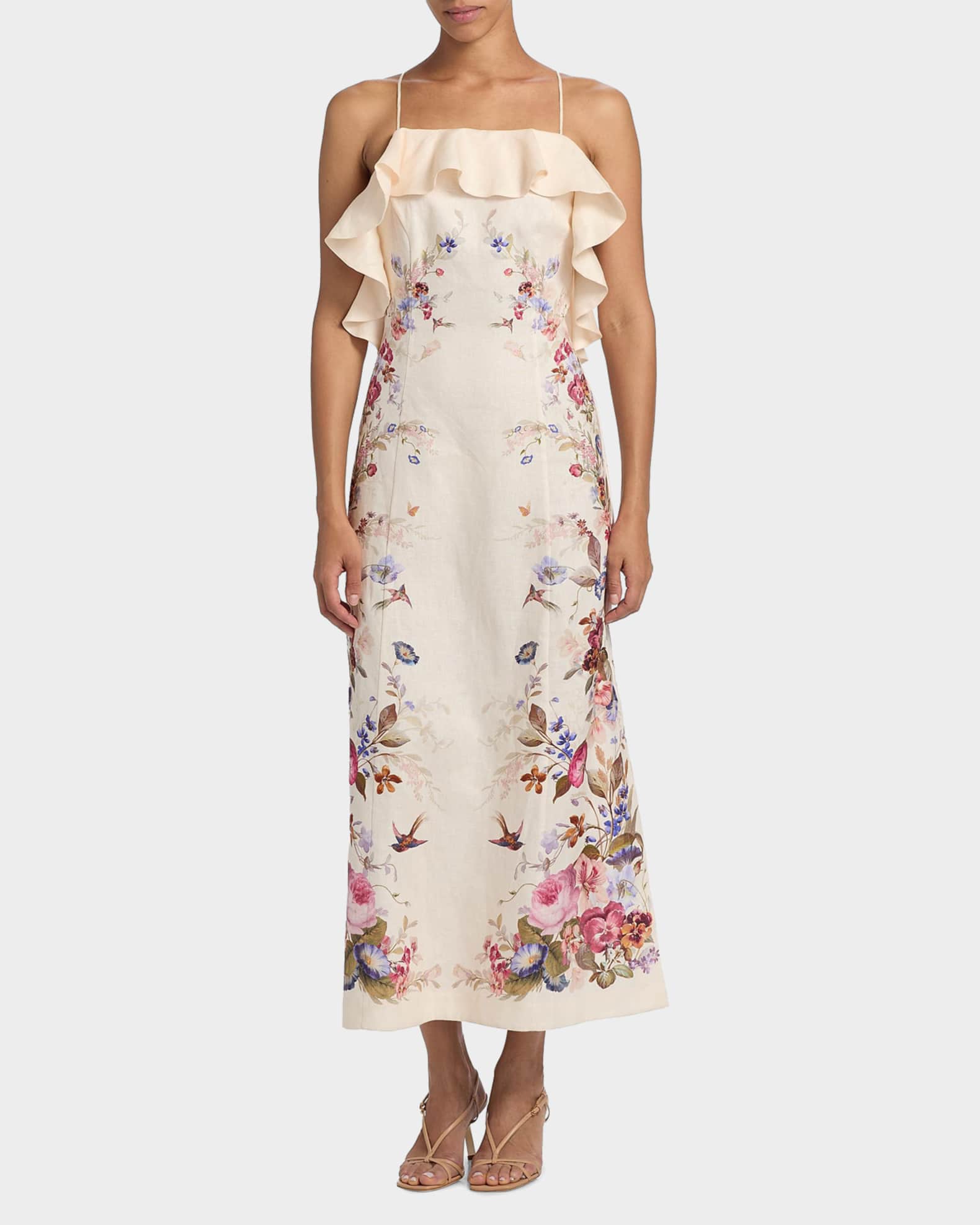 a line flutter sleeve dress Flutter Sleeve A-Line Mikado Wedding Dress – HAREM's Brides main image 0