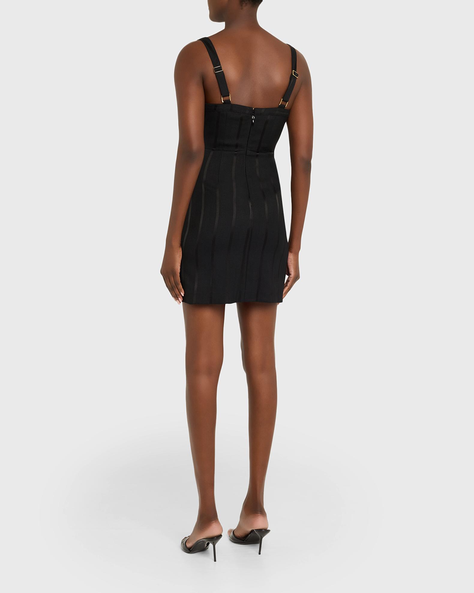 under the wire curved cup satin mini dress in black UO Bri Double Bow Satin Mini Dress