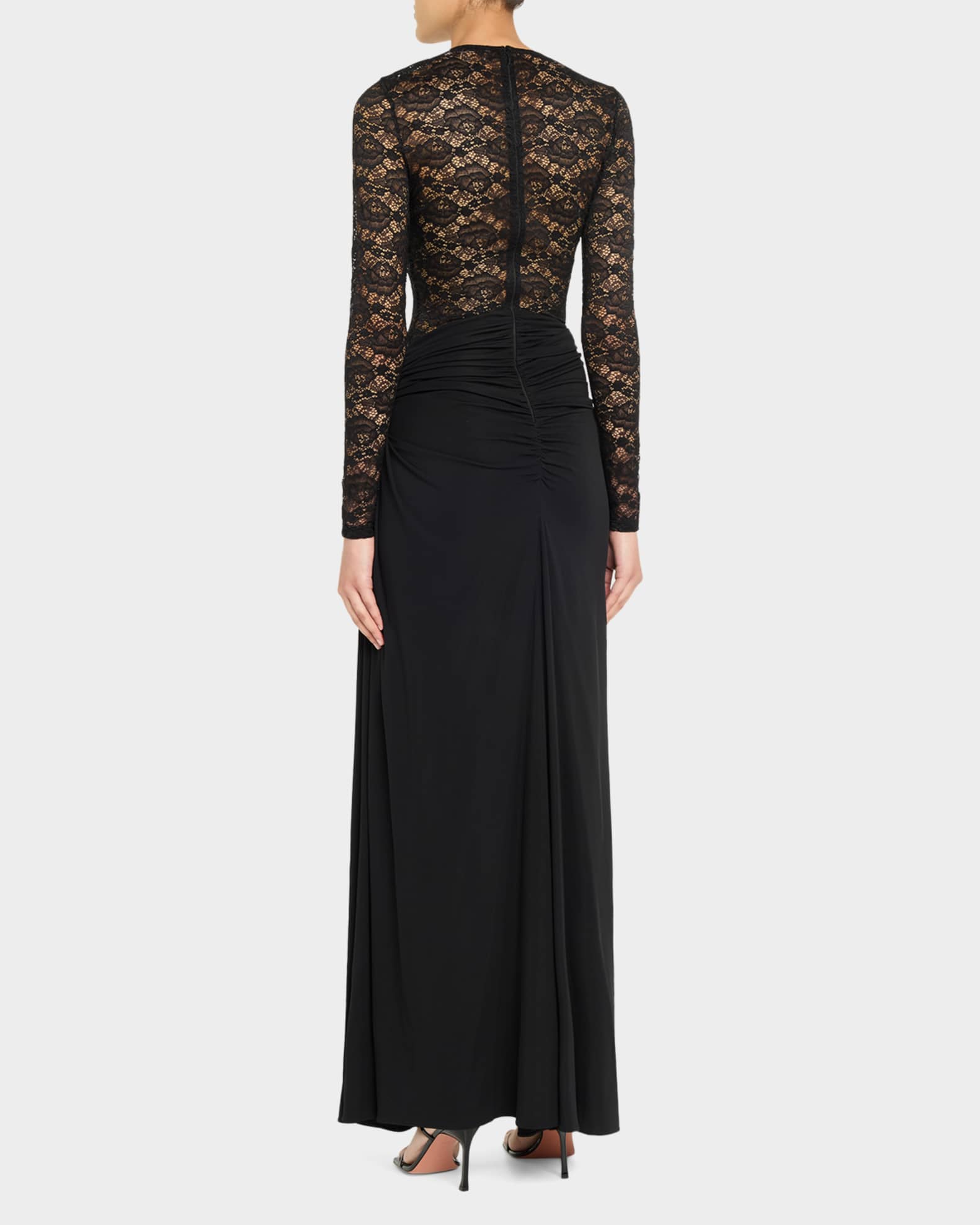 slim fit dress slacks Torn by Ronny Kobo Tan Knit Long Sleeve Celeste Maxi Dress main image 0