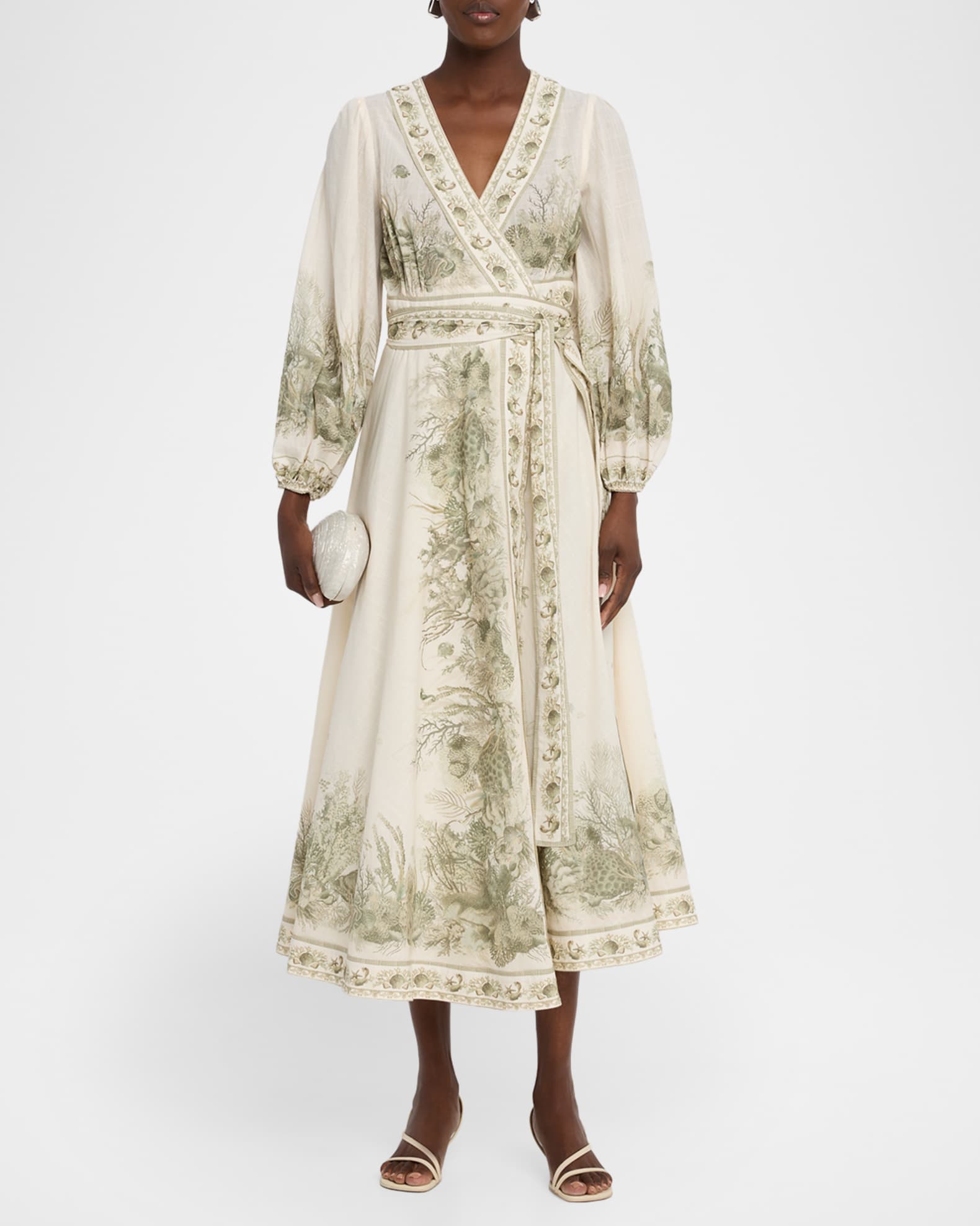 Zimmermann Wanderlust Wrap Midi Dress | Neiman Marcus